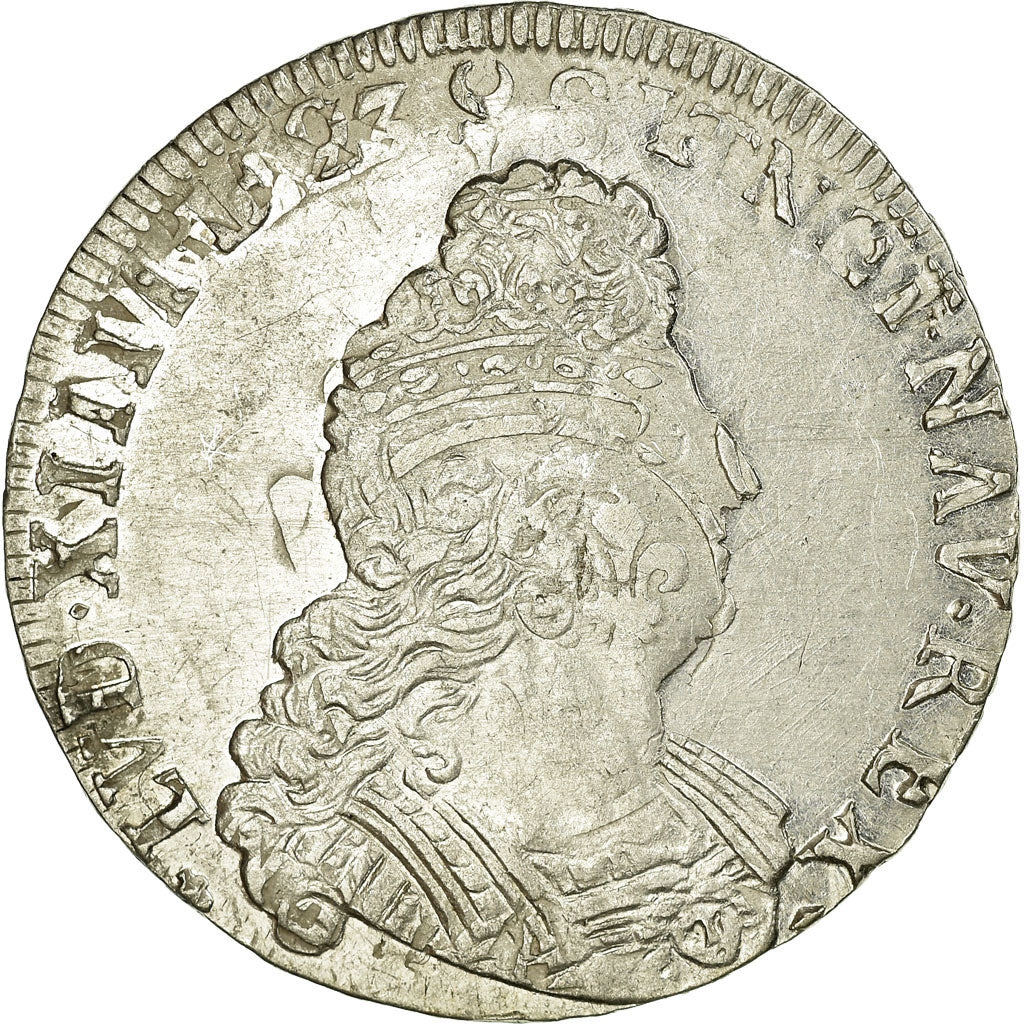 France, 1/2 Ecu, 1705, Silver, EF(40-45), Gadoury:194