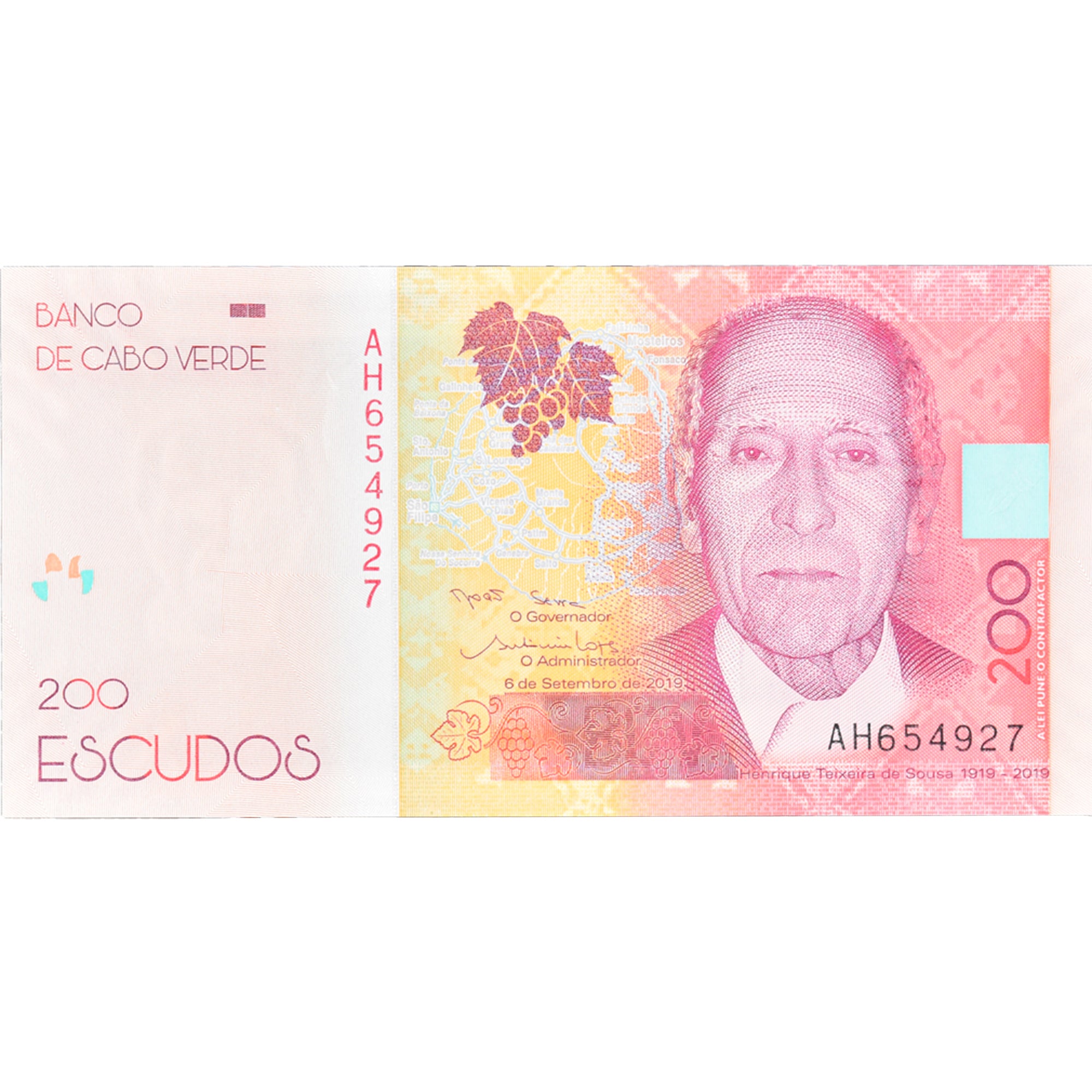 Banknote, Cape Verde, 200 Escudos, 2019, 2019-09-06, UNC(65-70)