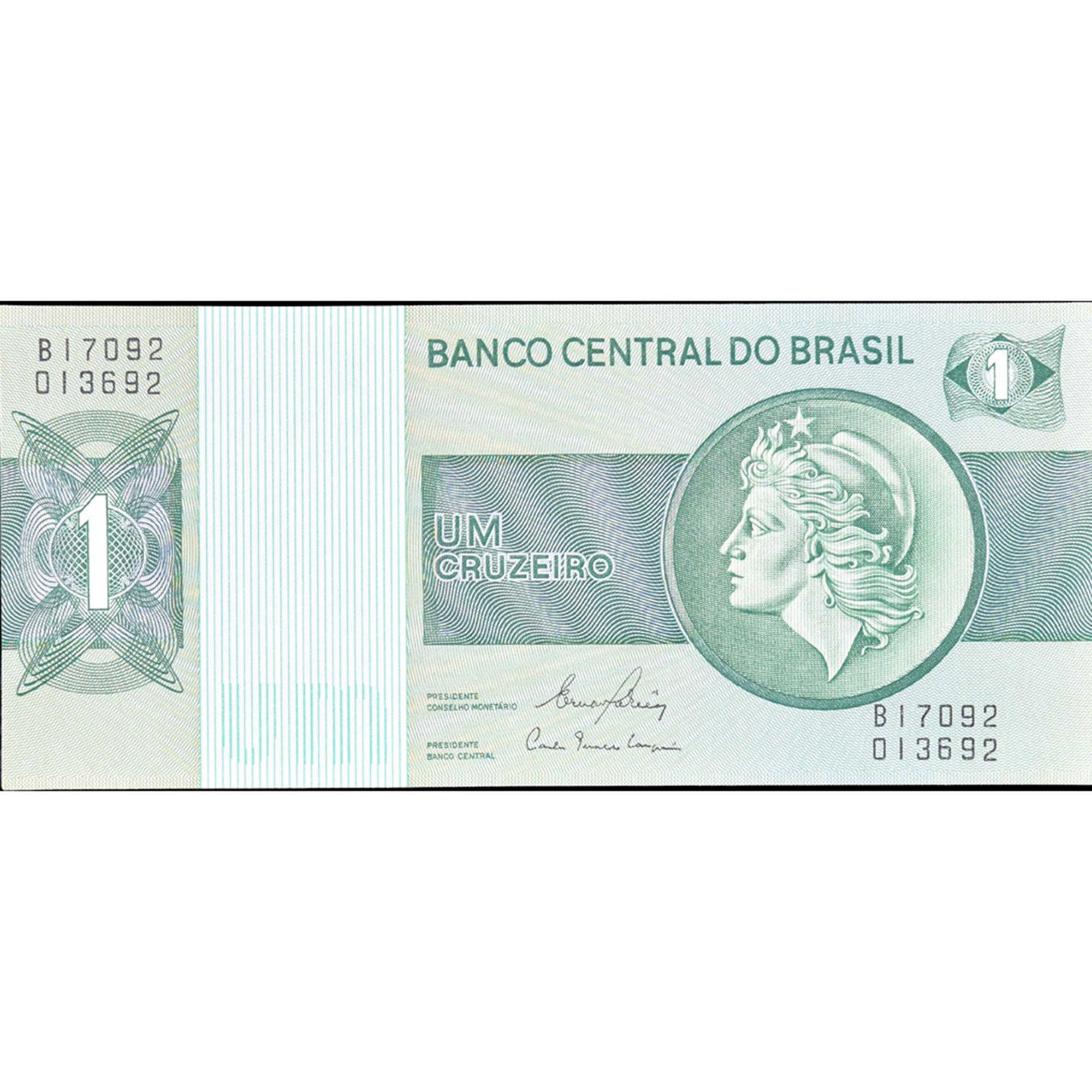 Banknot, Brazylia, 1 Cruzeiro, KM:191Ab, UNC(65-70)
