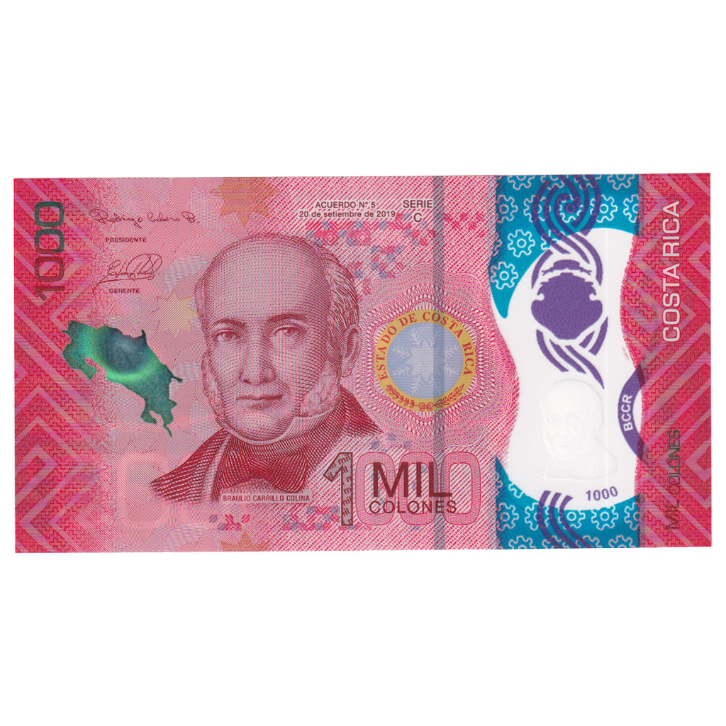 Billet, Costa Rica, 1000 Colones, 2019, 2019-09-20, KM:274, NEUF