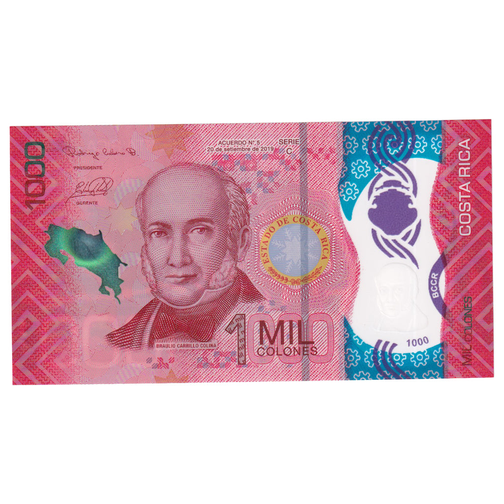 Banknot, Costa Rica, 1000 Colones, 2019, 2019-09-20, KM:274, UNC(65-70)