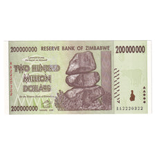 Biljet, Zimbabwe, 200 Million Dollars, 2008, NIEUW