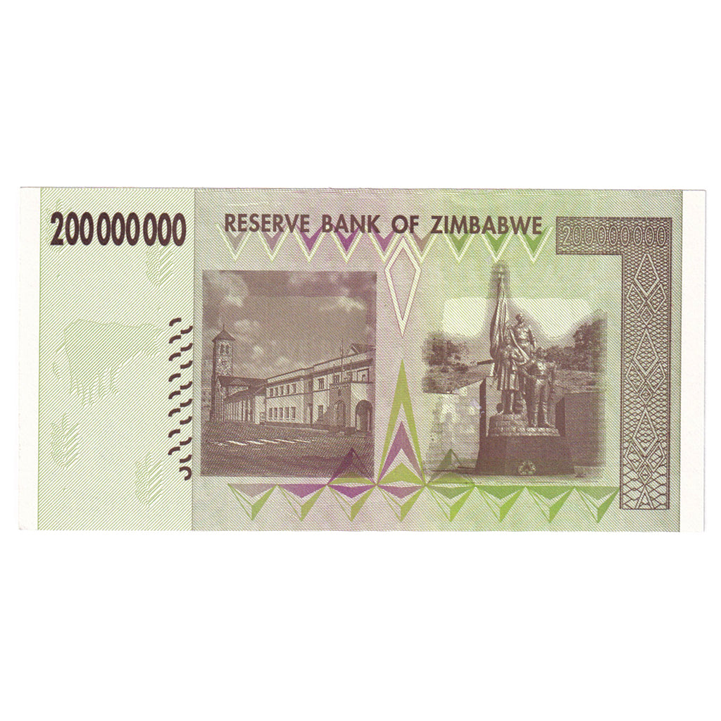 Banknote, Zimbabwe, 200 Million Dollars, 2008, UNC(65-70)