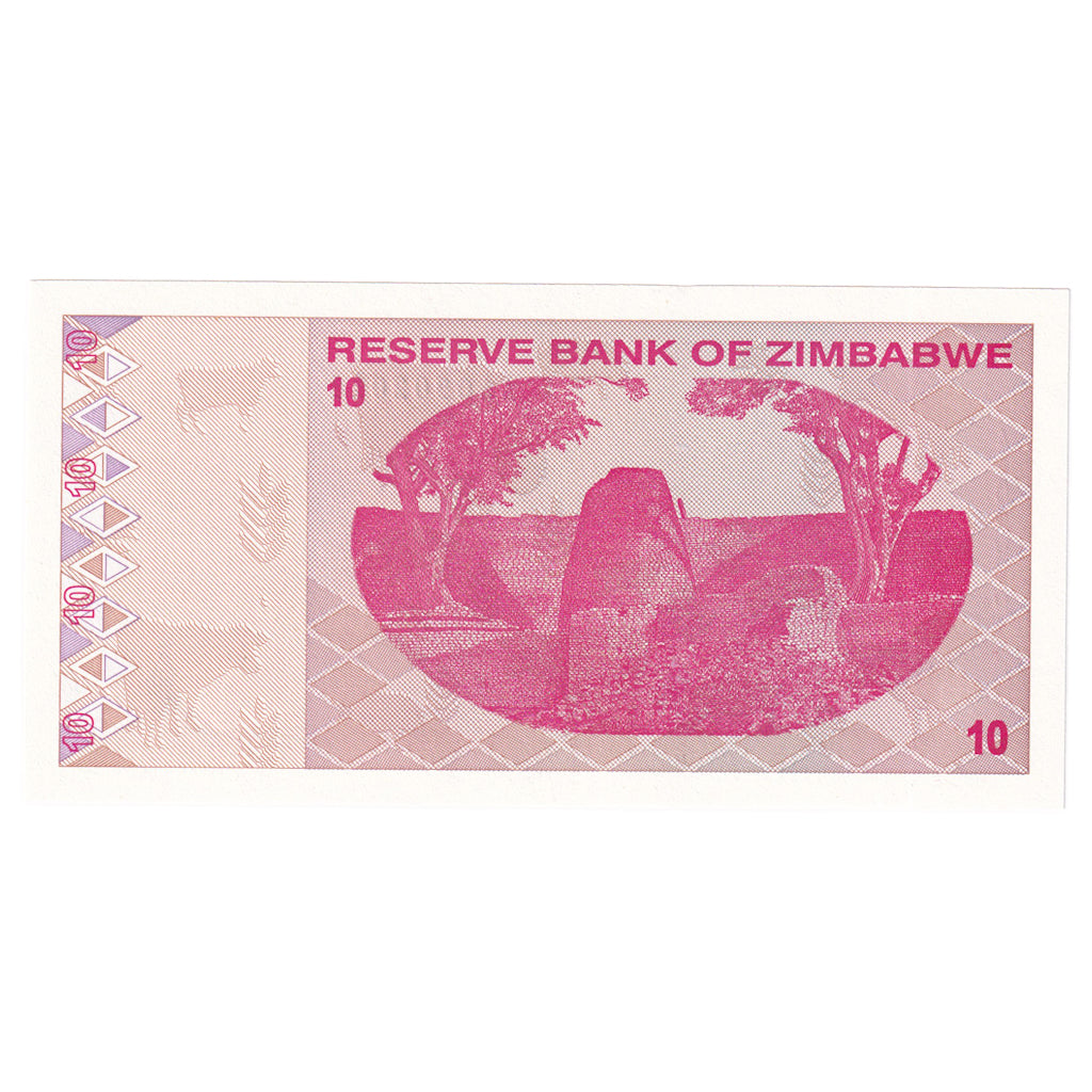 Biljet, Zimbabwe, 10 Dollars, 2009, KM:94, NIEUW
