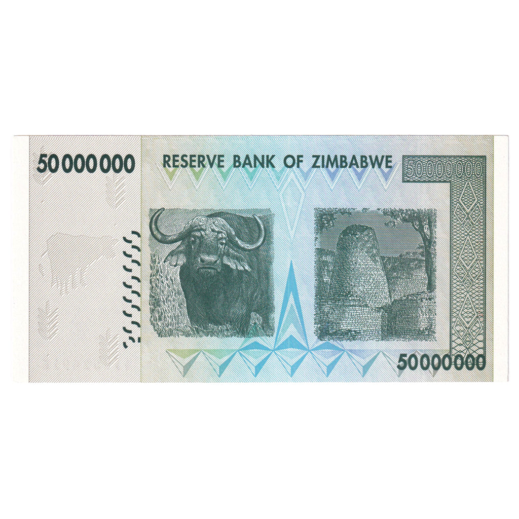 Geldschein, Simbabwe, 50 Million Dollars, 2008, KM:79, UNZ