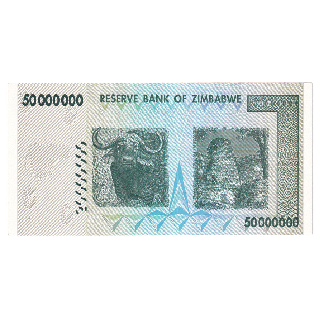 Biljet, Zimbabwe, 50 Million Dollars, 2008, KM:79, NIEUW