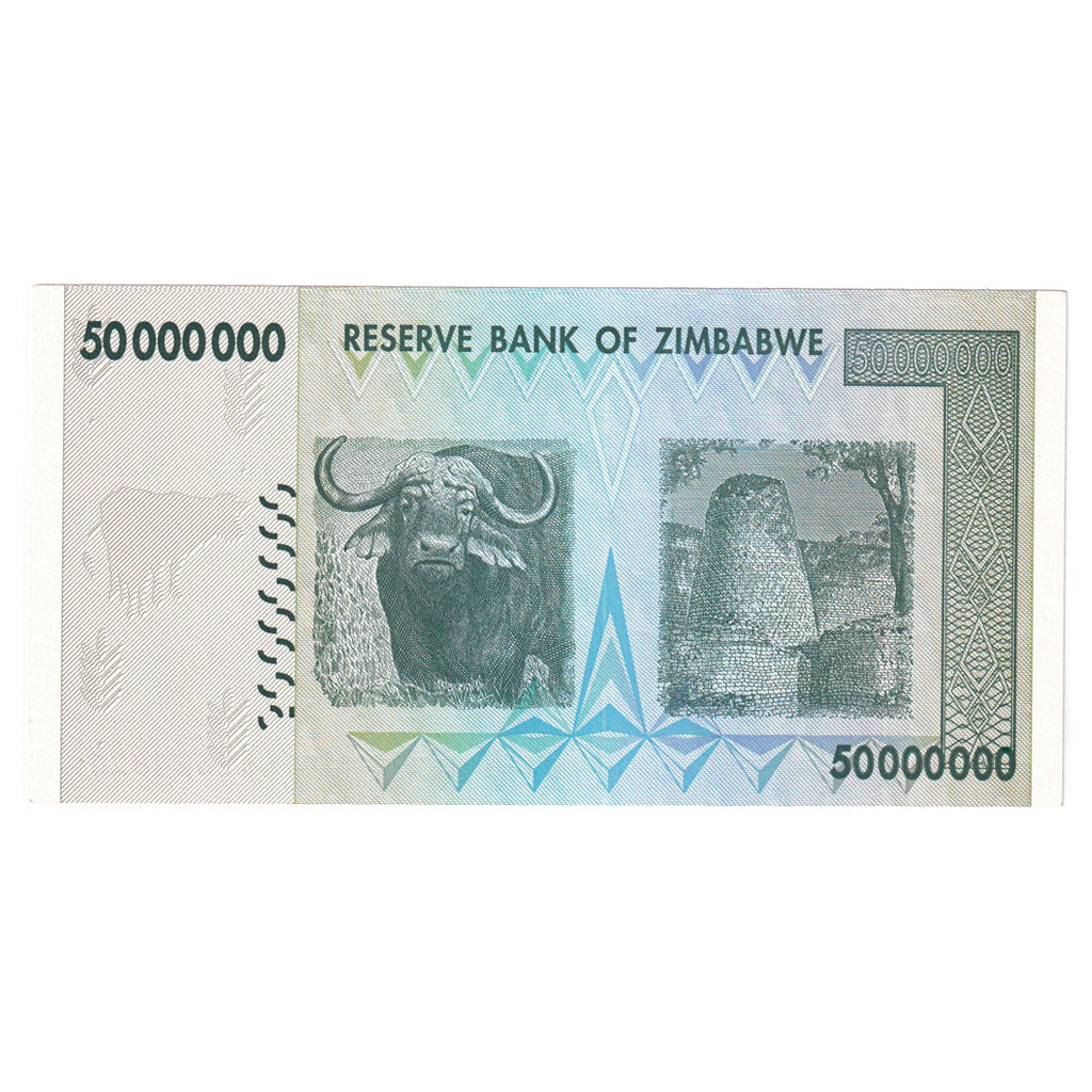 Geldschein, Simbabwe, 50 Million Dollars, 2008, KM:79, UNZ