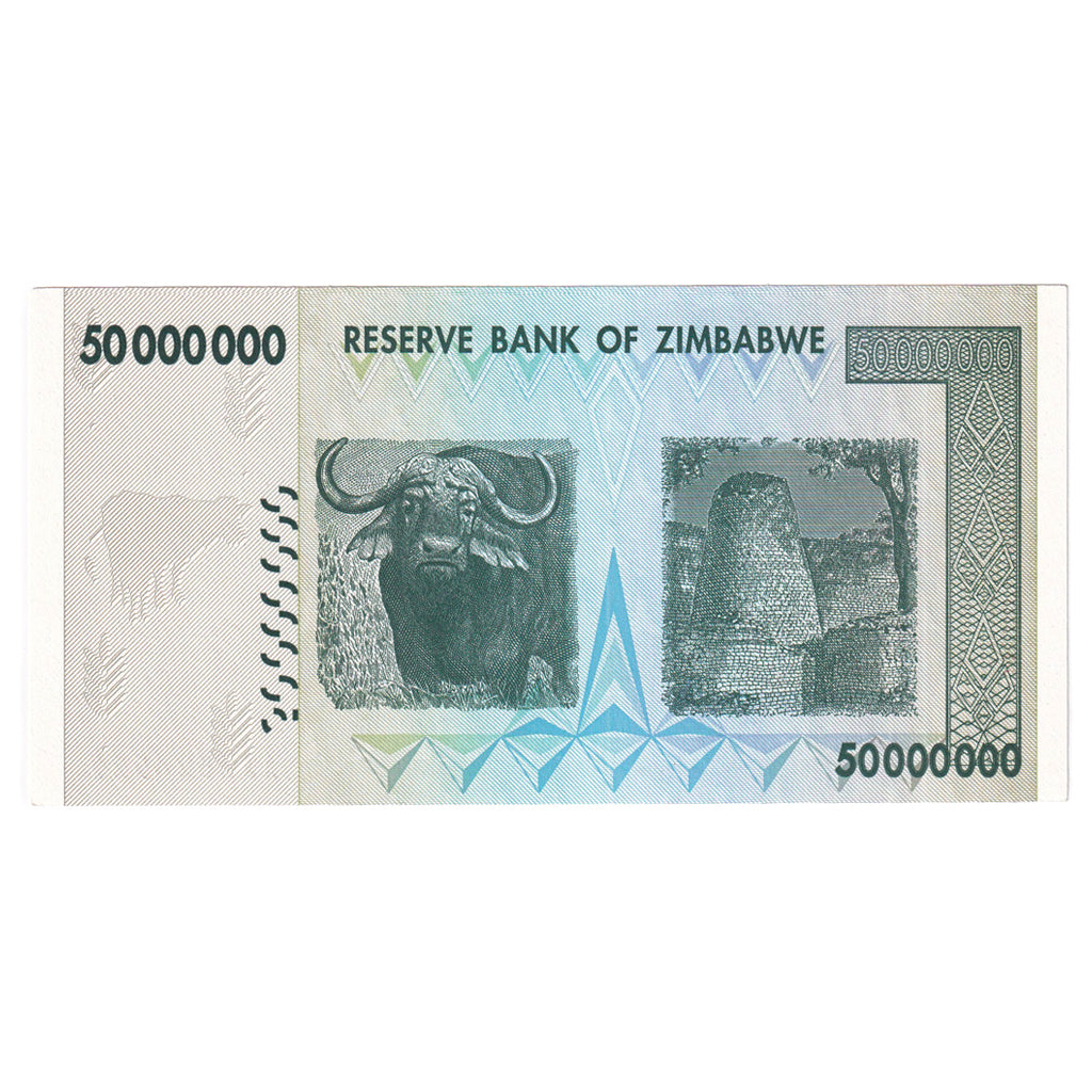 Billet, Zimbabwe, 50 Million Dollars, 2008, KM:79, NEUF