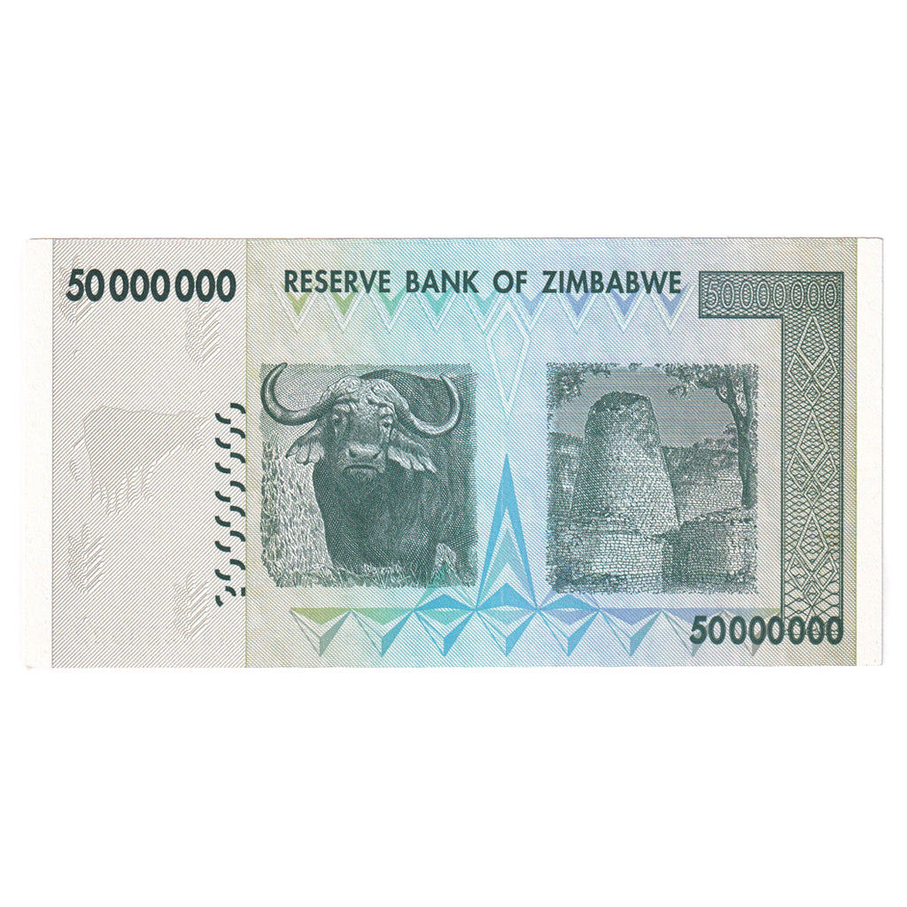 Geldschein, Simbabwe, 50 Million Dollars, 2008, KM:79, UNZ