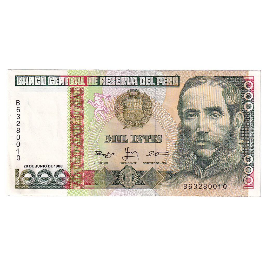 Perù, 1000 Intis, 1988, 1988-06-28, KM:136b, FDS