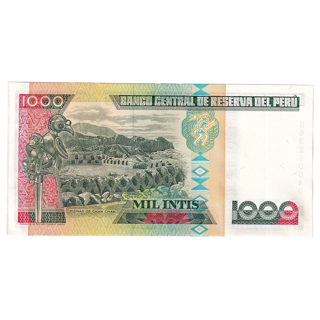 Pérou, 1000 Intis, 1988, 1988-06-28, KM:136b, NEUF