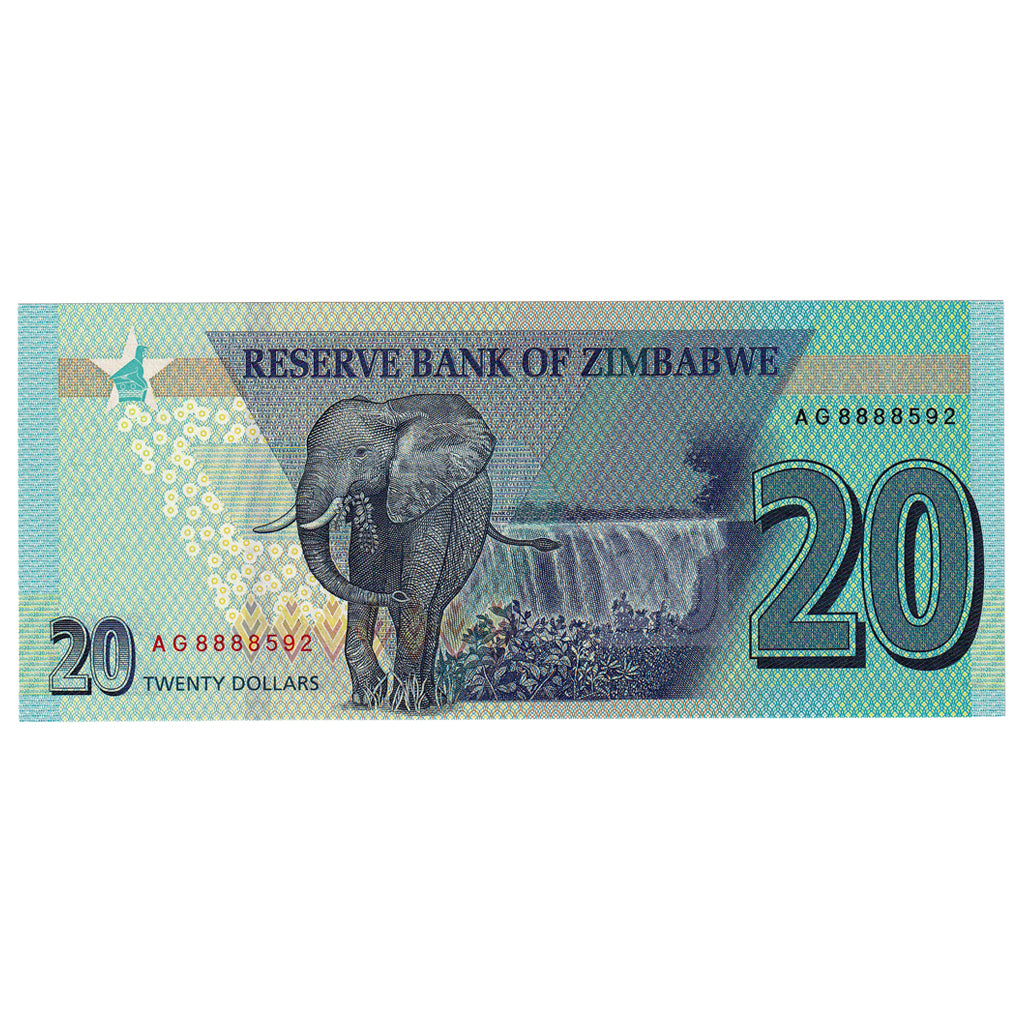 Banknot, Zimbabwe, 20 Dollars, 2020, UNC(65-70)