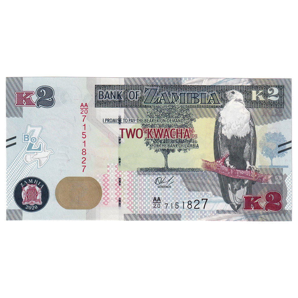 Banknote, Zambia, 2 Kwacha, 2020, KM:49, UNC(65-70)