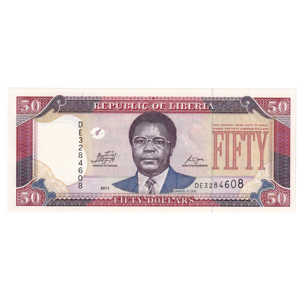 Banknote, Liberia, 50 Dollars, 2011, KM:29d, UNC(65-70)