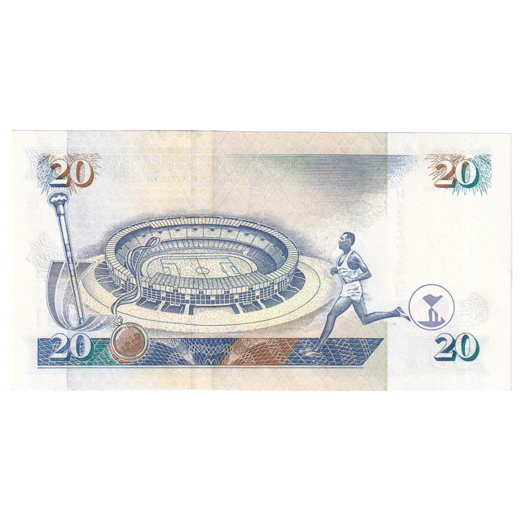 Billet, Kenya, 20 Shillings, 1996, 1996-01-01, KM:35a2, NEUF