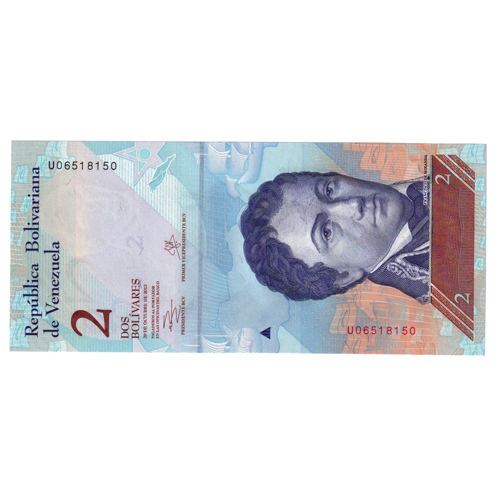 Banknote, Venezuela, 2 Bolivares, 2013, 2013-10-29, KM:88a, UNC(65-70)