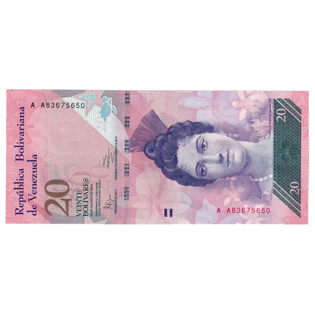 Banknote, Venezuela, 20 Bolivares, 2014, 2014-08-19, UNC(65-70)