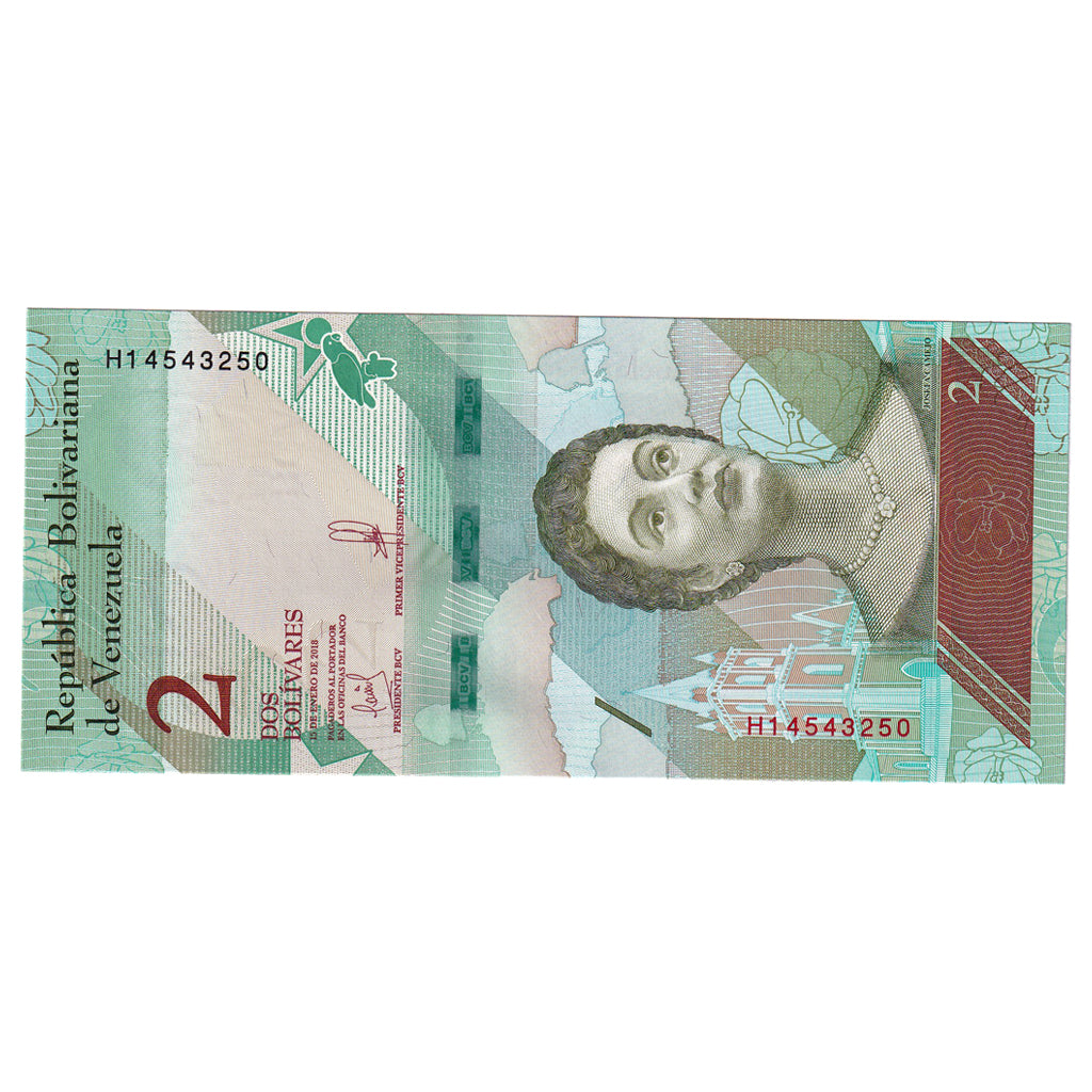 Billet, Venezuela, 2 Bolivares, 2018, 2018-01-15, NEUF