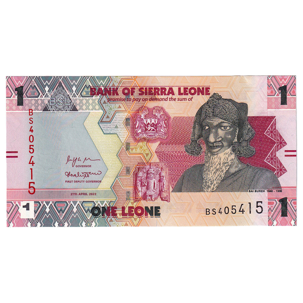 Banknot, Sierra Leone, 1 Leone, 2022, 2022-04-27, UNC(65-70)