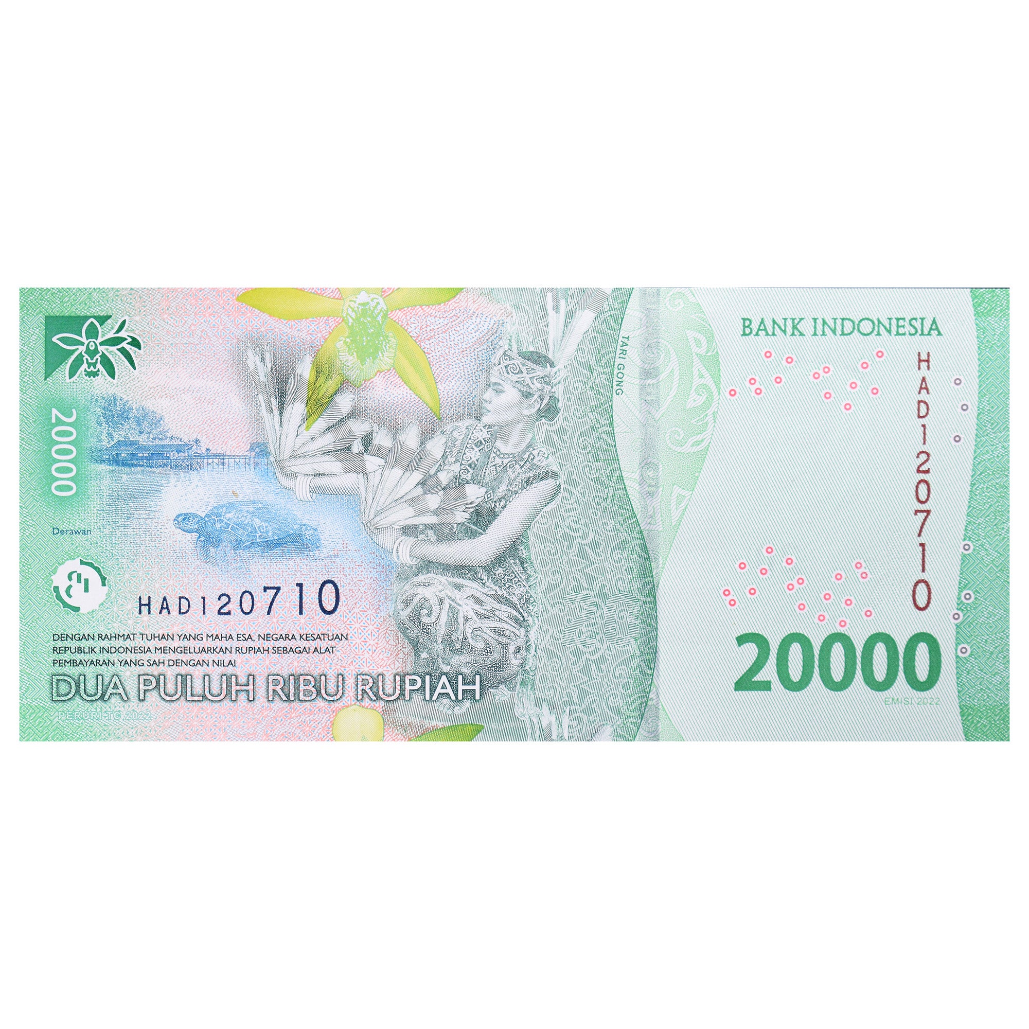 Billet, Indonésie, 2022, 20000 RUPIAH, NEUF