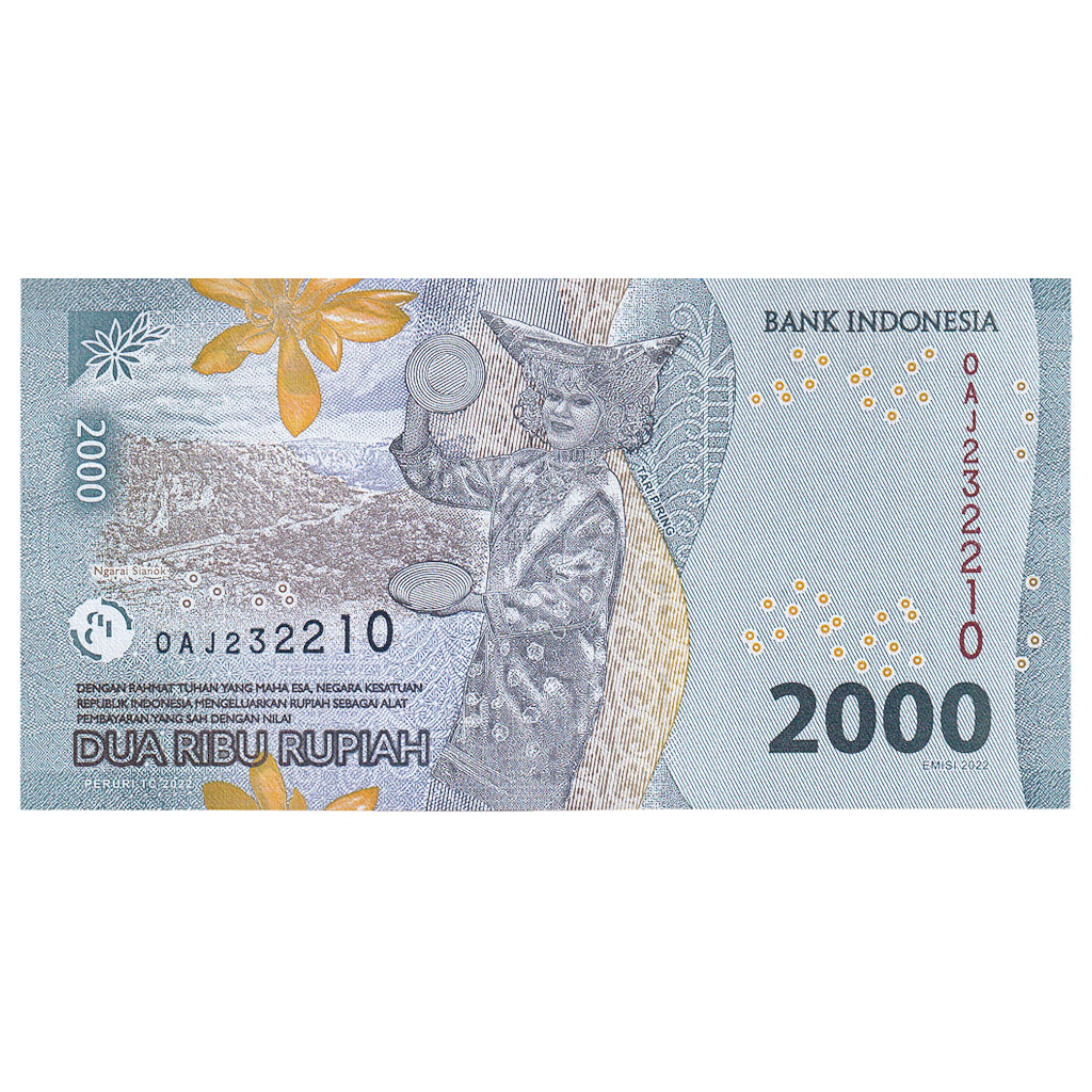 Biljet, Indonesië, 2000 Rupiah, 2022, NIEUW
