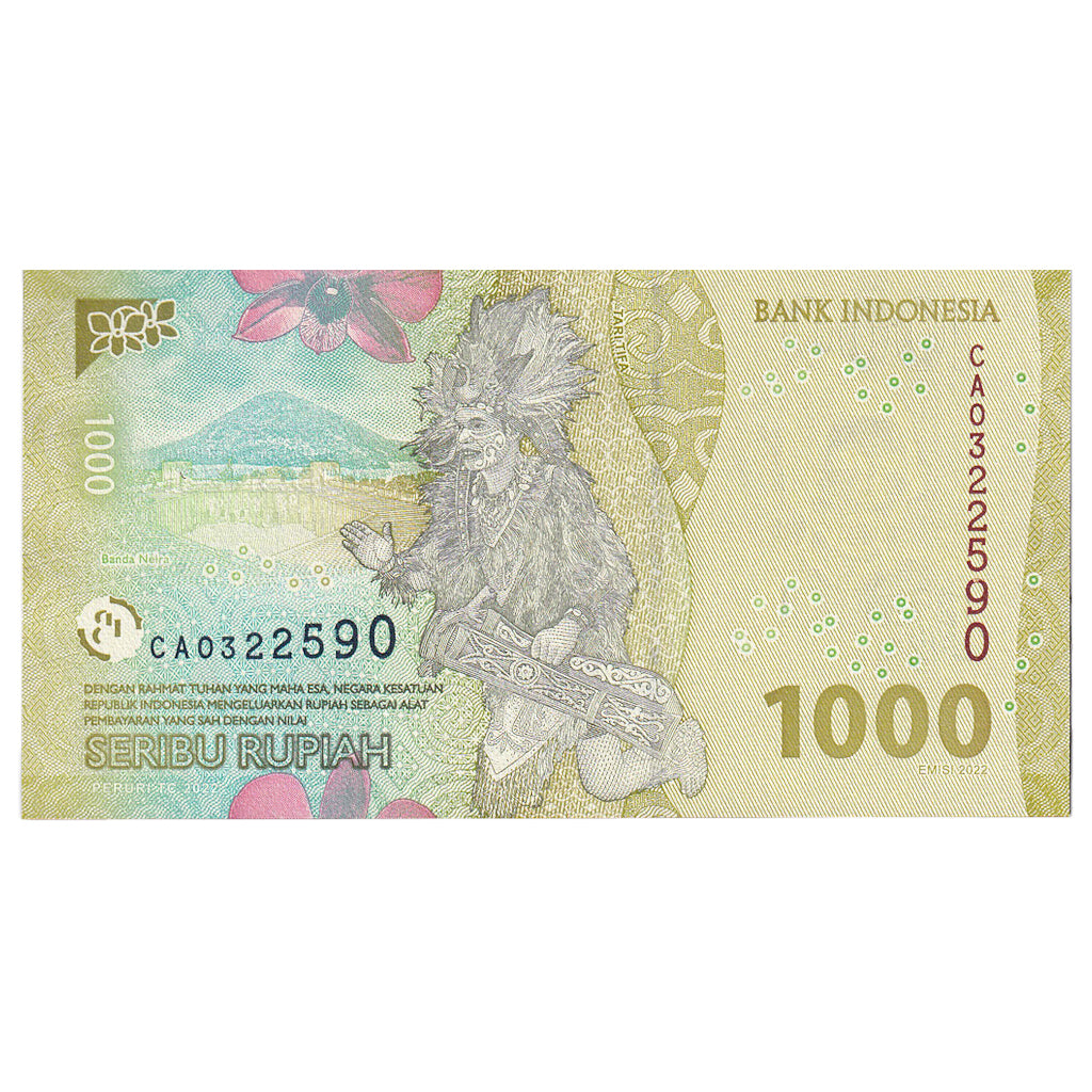 Biljet, Indonesië, 1000 Rupiah, 2022, NIEUW