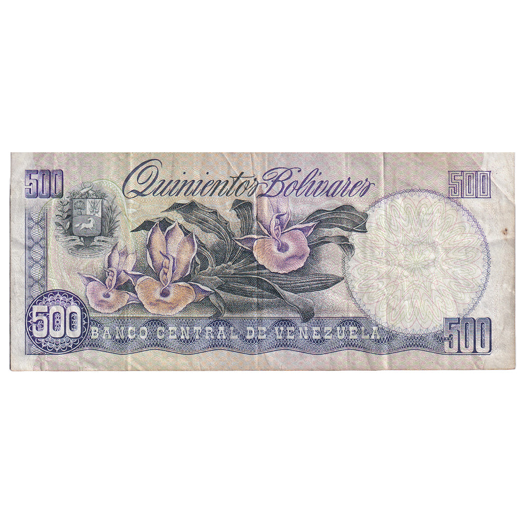 Banknote, Venezuela, 500 Bolivares, 1989, 1989-03-16, KM:67c, VF(30-35)