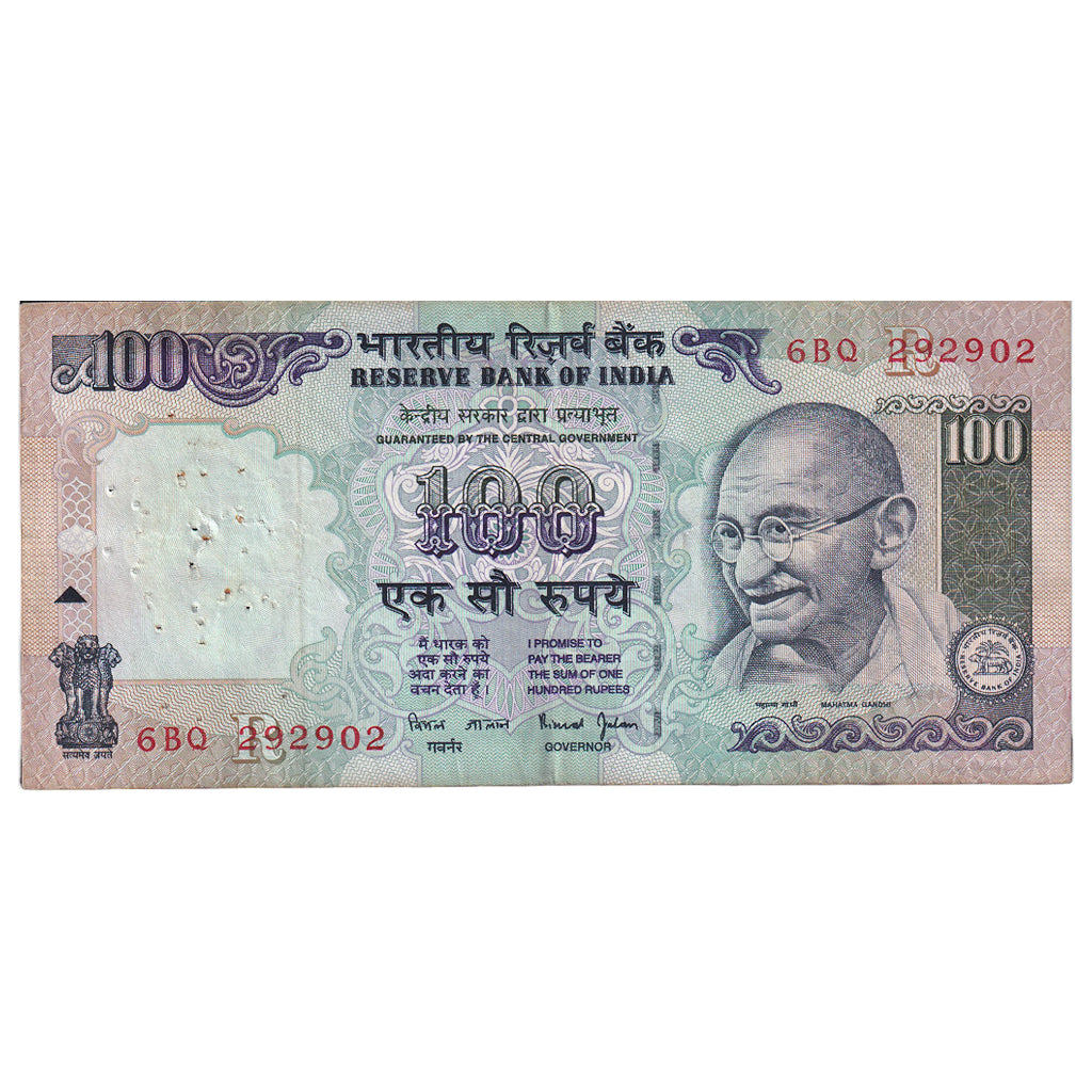 Billet, Inde, 100 Rupees, KM:91h, TB+