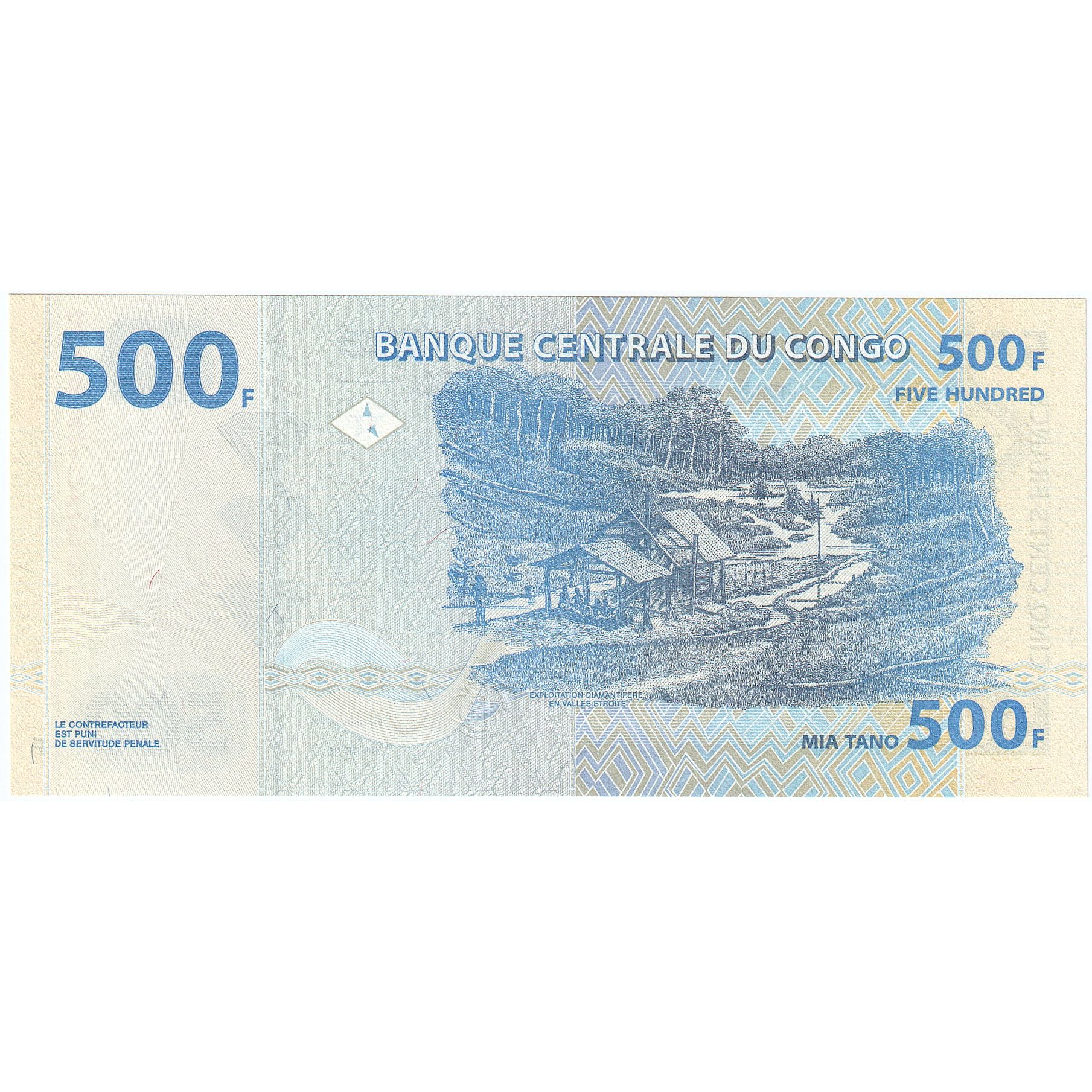 Banknote, Congo Democratic Republic, 500 Francs, 2002, 2002-01-04, UNC(65-70)