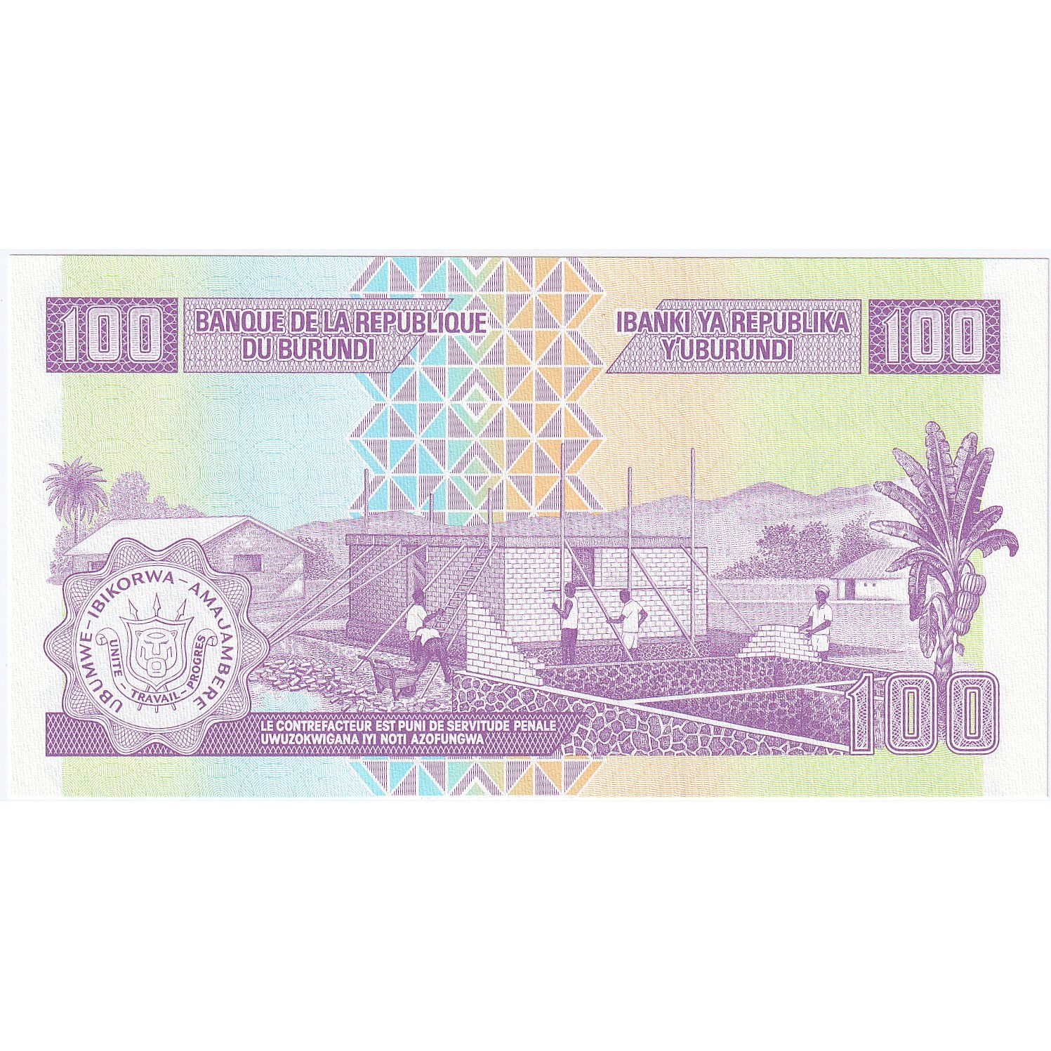 Billete, 100 Francs, Burundi, 2011-09-01, KM:44b, UNC