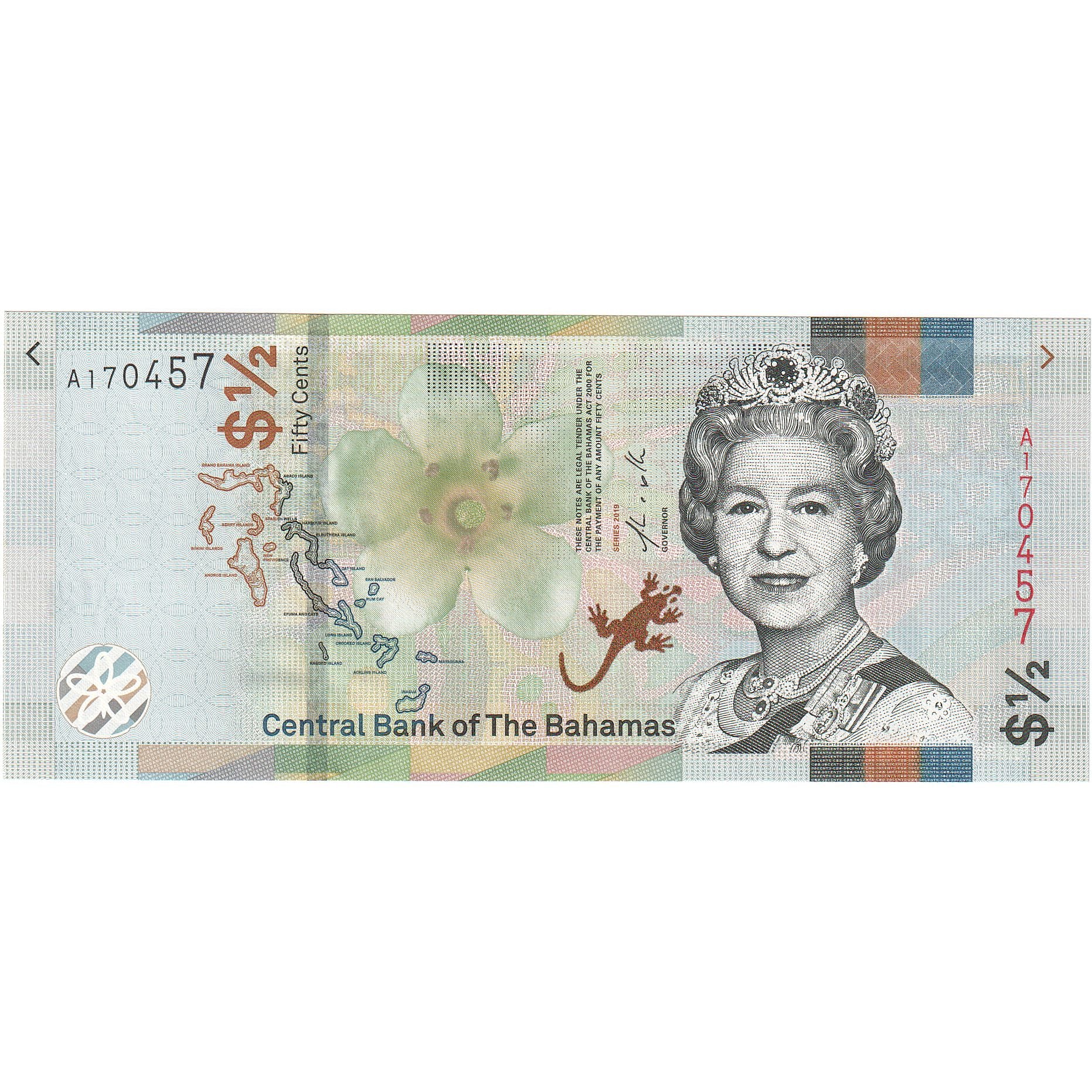 Bahamas, 1/2 Dollar, 2019, UNC(65-70)