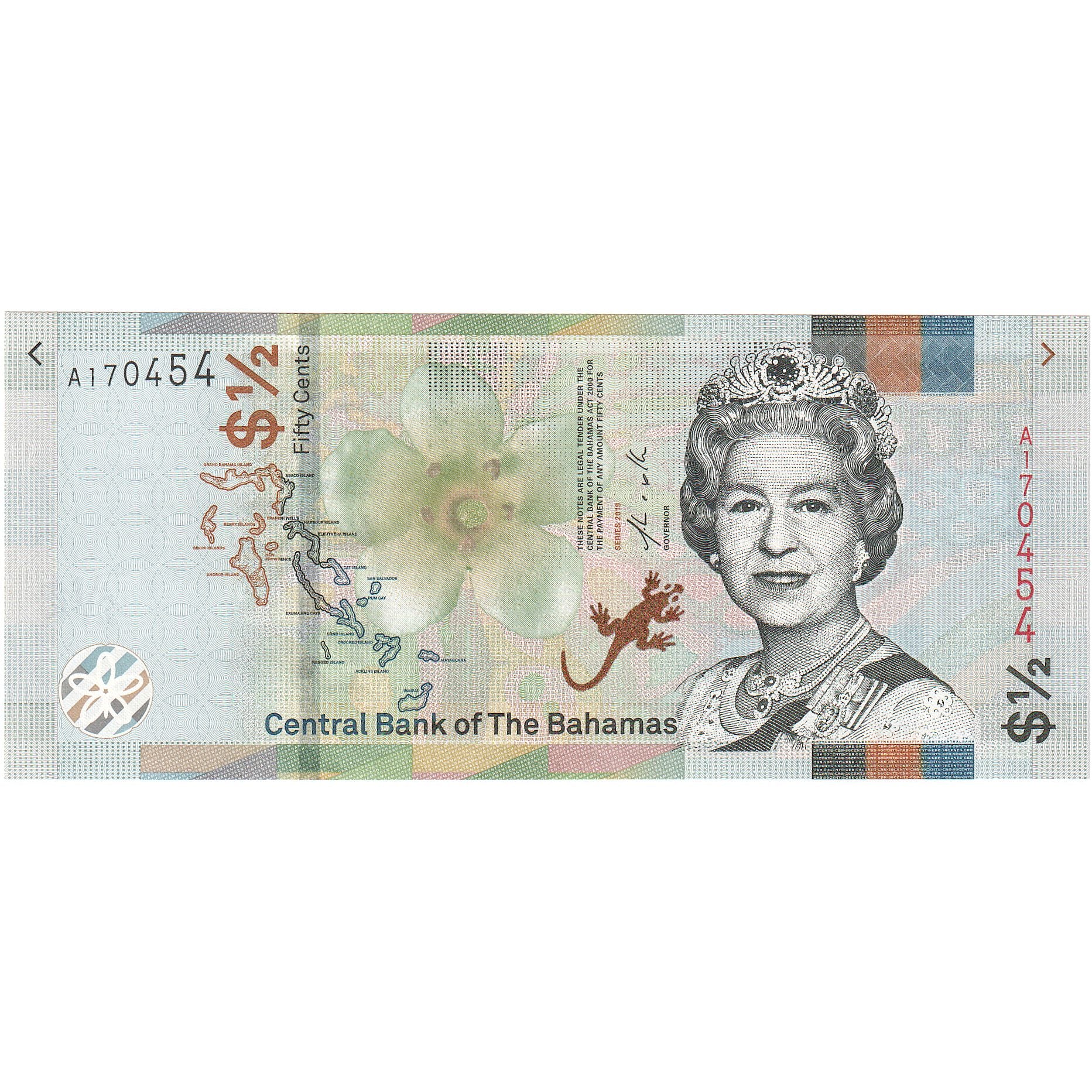 Baamas, 1/2 Dollar, 2019, UNC(65-70)