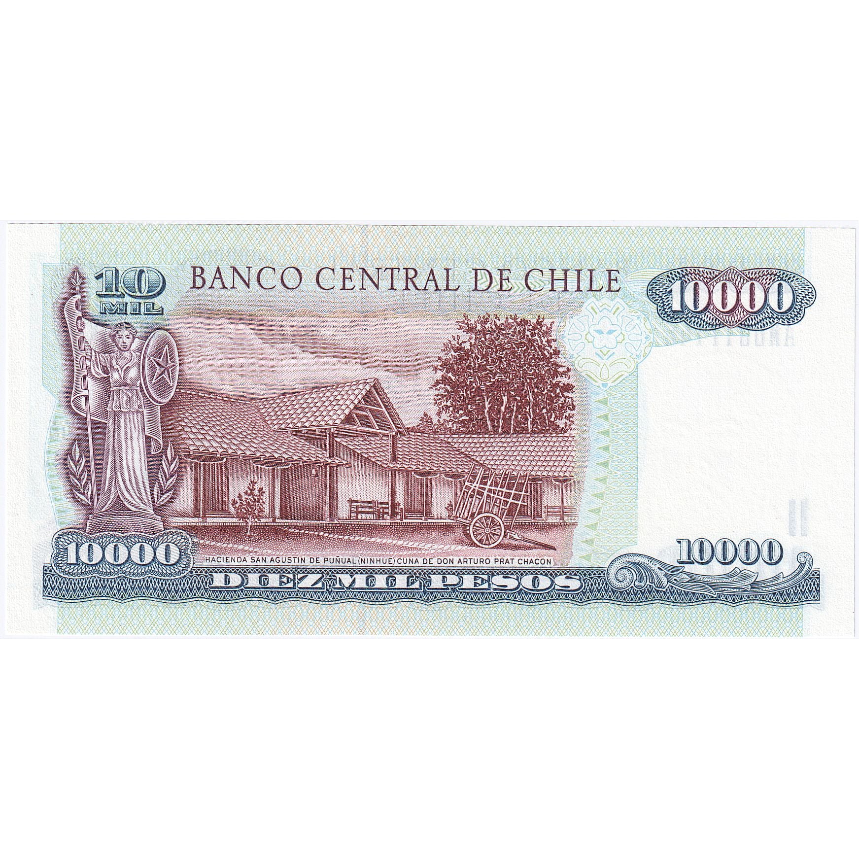 Chili, 10,000 Pesos, 2008, KM:164, NIEUW