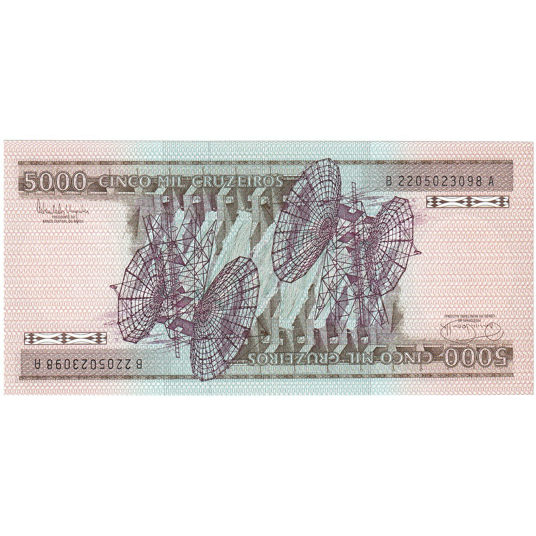 Brasilien, 5000 Cruzeiros, KM:202c, UNZ