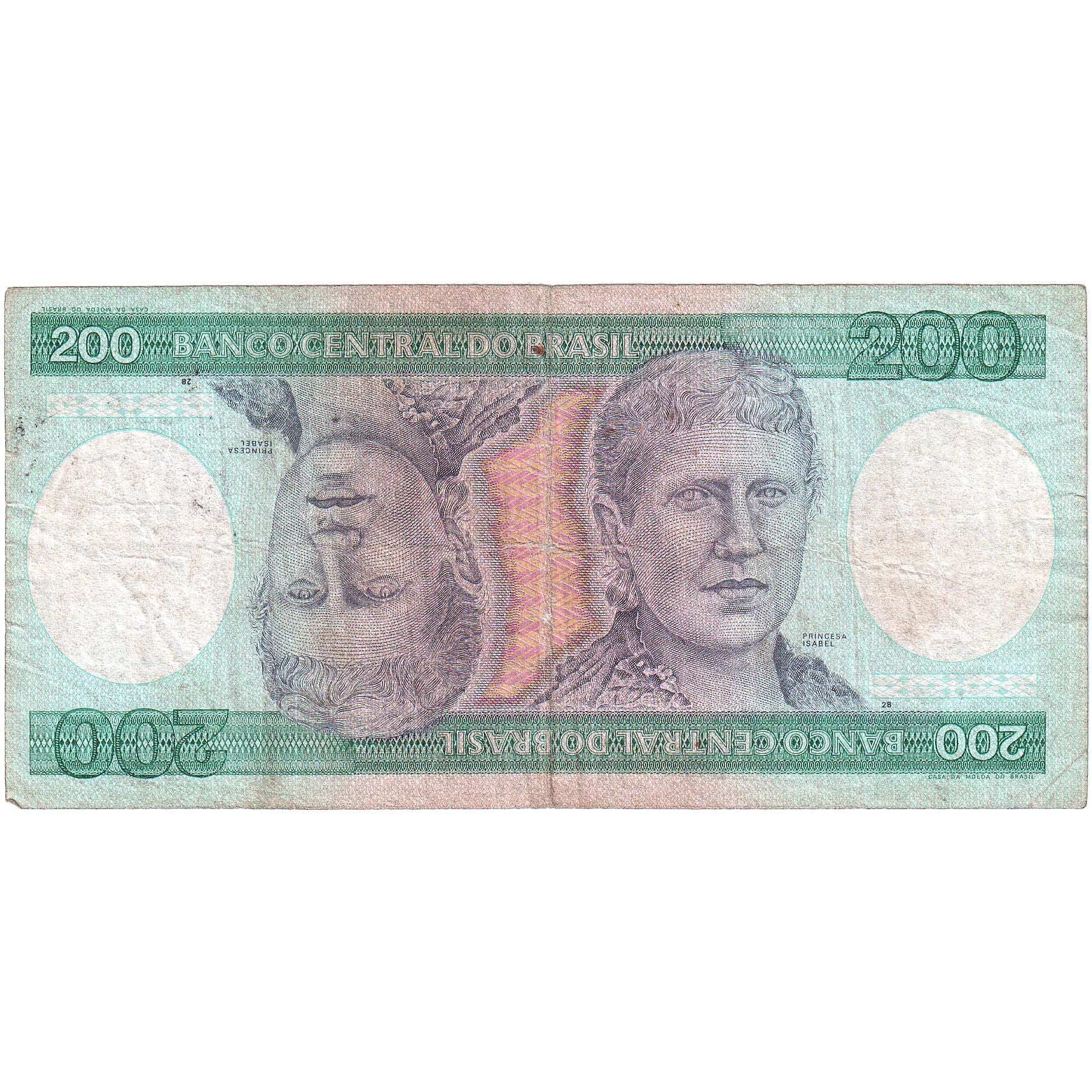 Brasil, 200 Cruzeiros, KM:199b, VF(20-25)