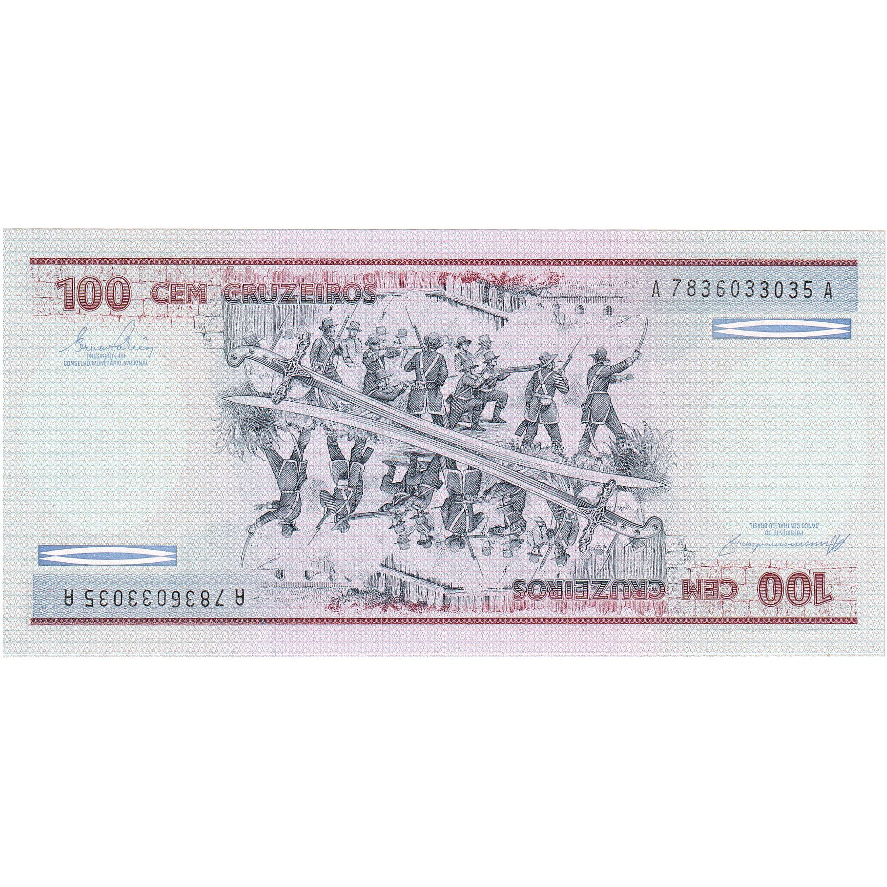 Banknote, Brazil, 100 Cruzeiros, Undated (1981-84), KM:198a, UNC(65-70)