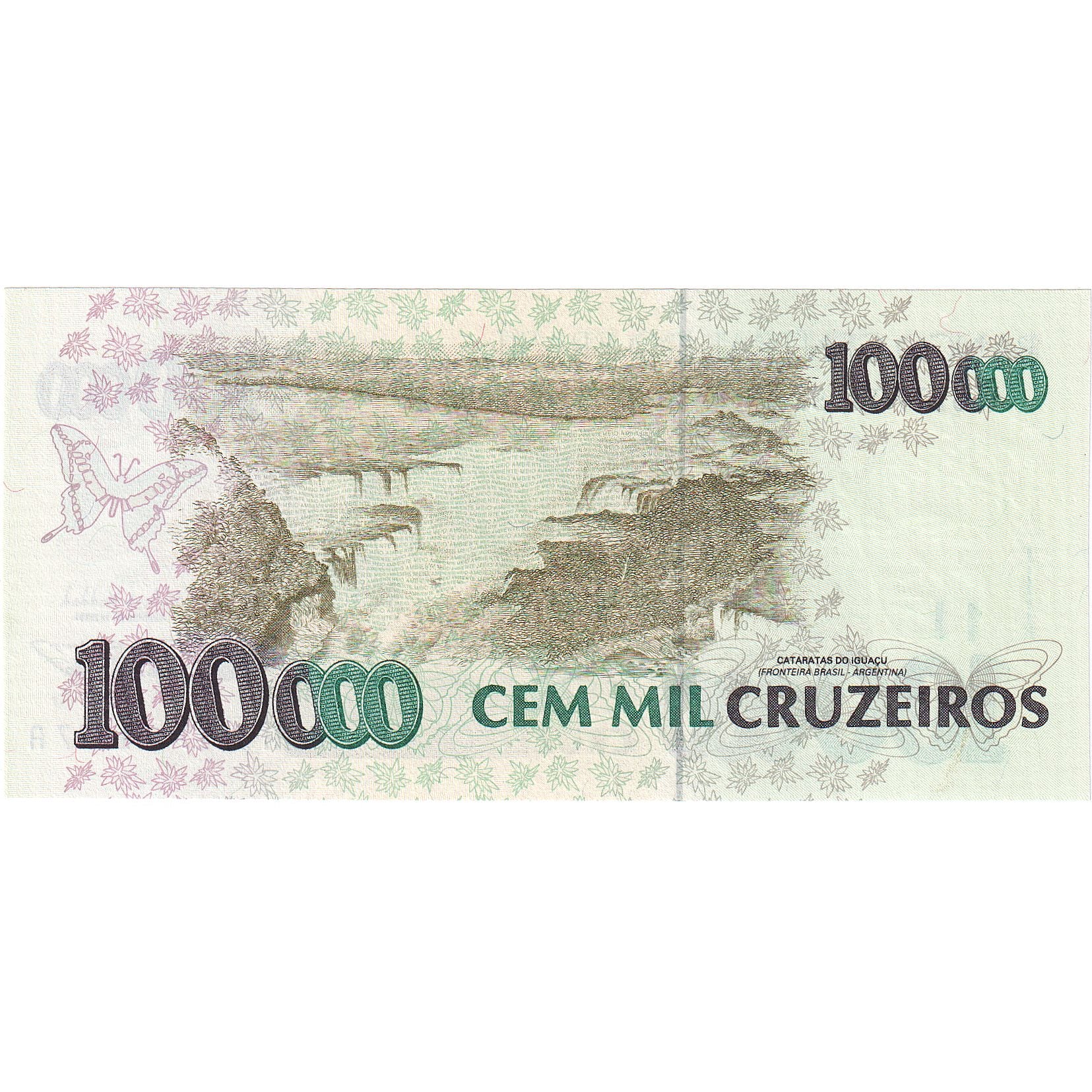 Brazylia, 100,000 Cruzeiros, KM:235a, EF(40-45)