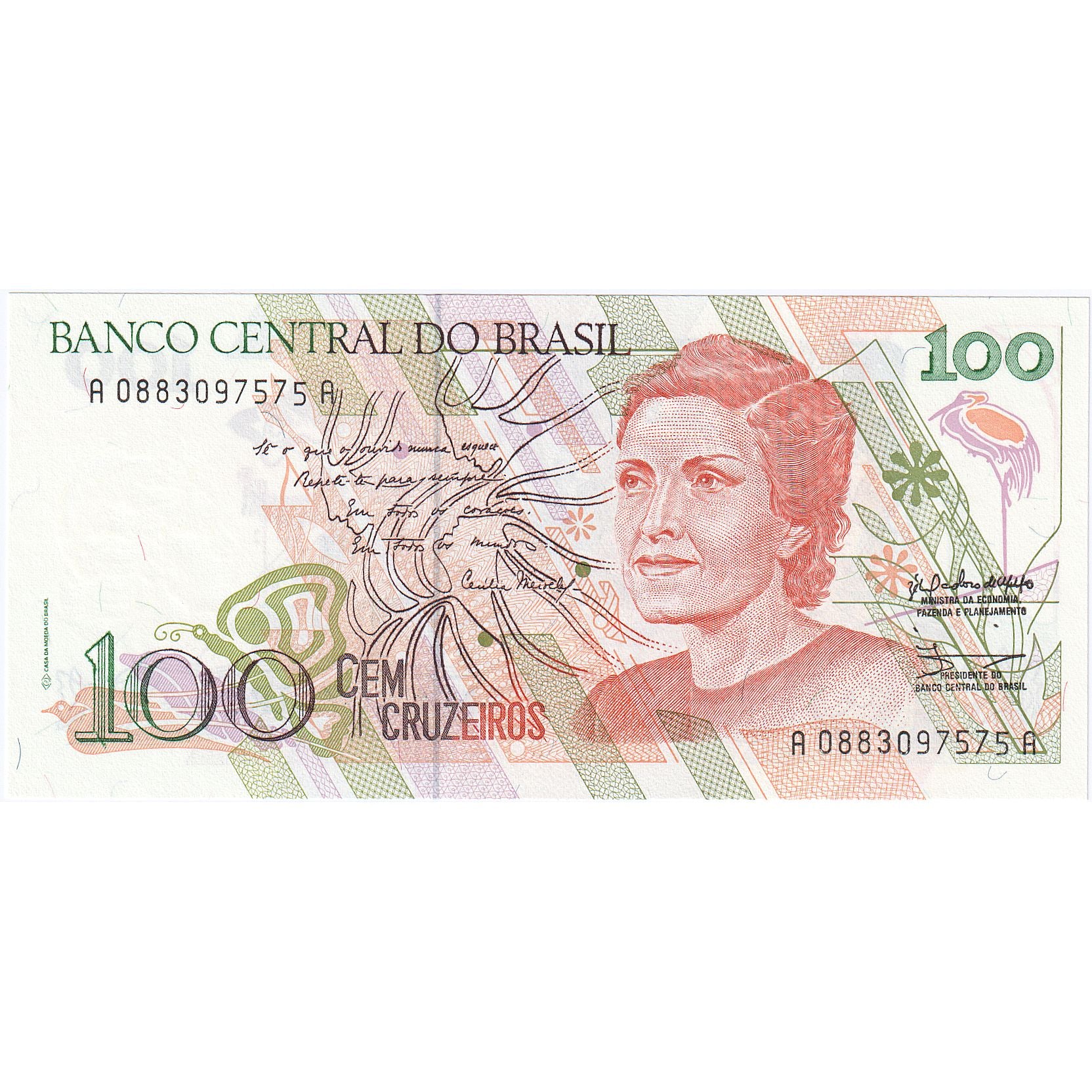 Brasil, 100 Cruzeiros, UNC(65-70)