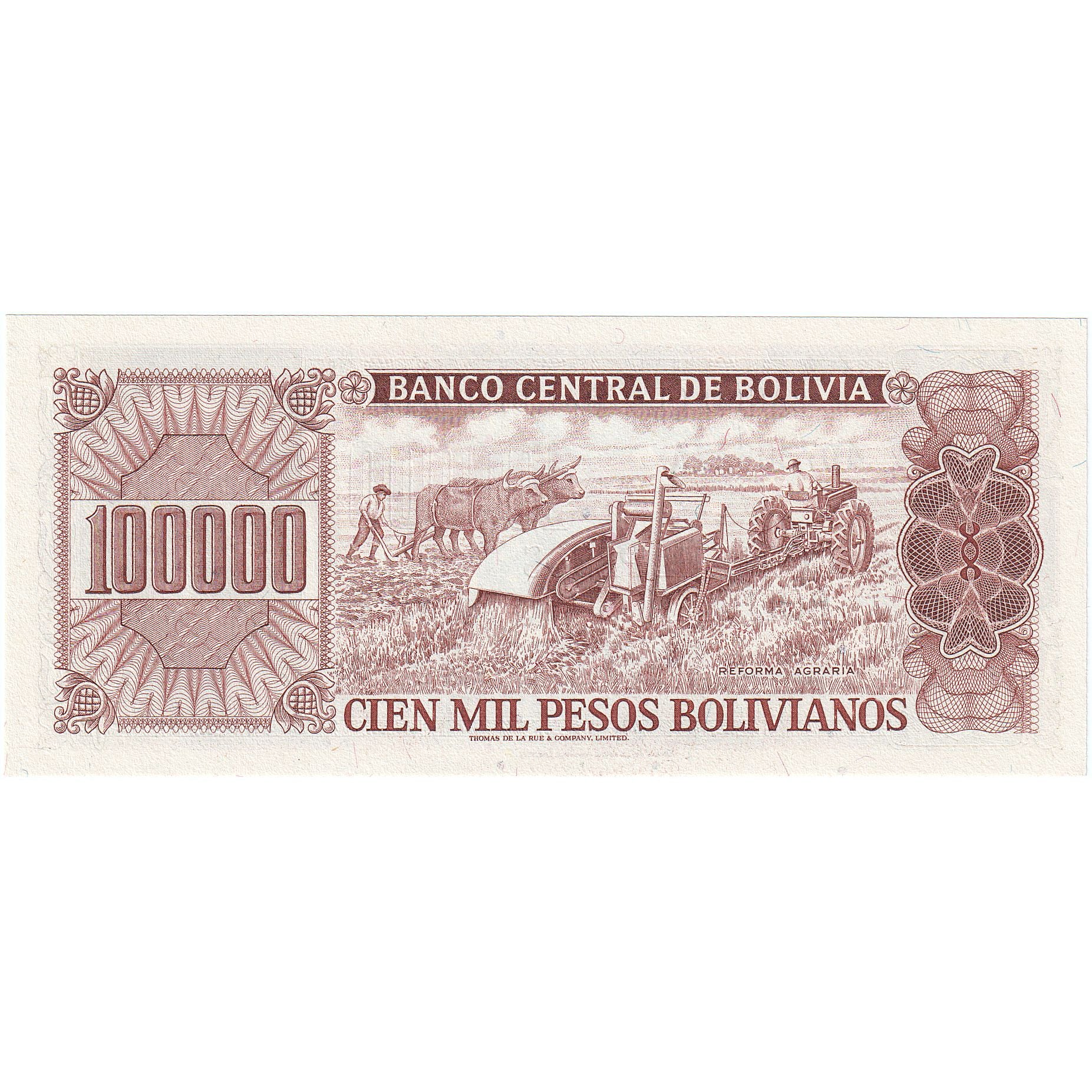 Bolivia, 100,000 Pesos Bolivianos, 1984, 1984-06-05, KM:171a, FDS