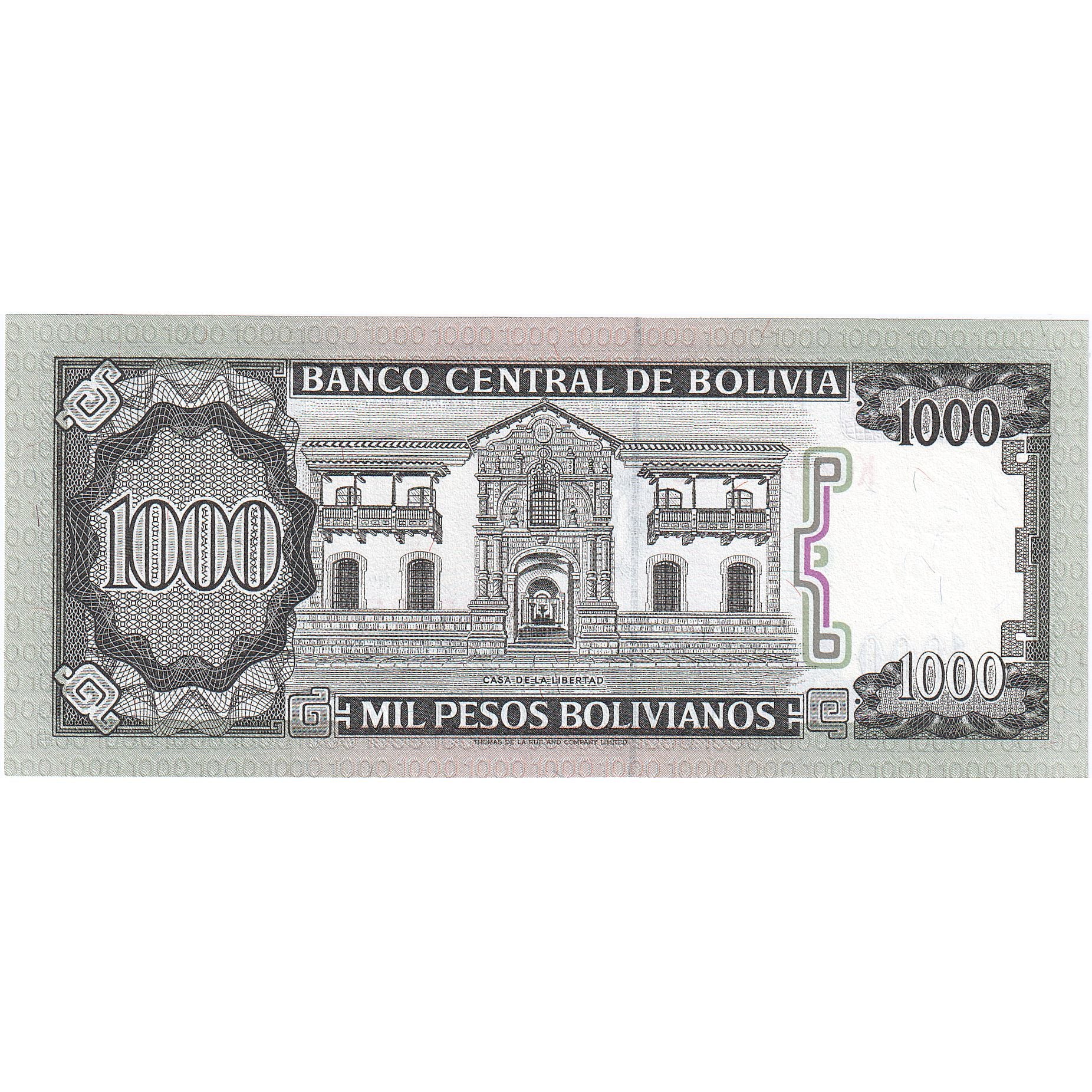 Bolivie, 1000 Pesos Bolivianos, 1982, 1982-06-25, KM:167a, NEUF