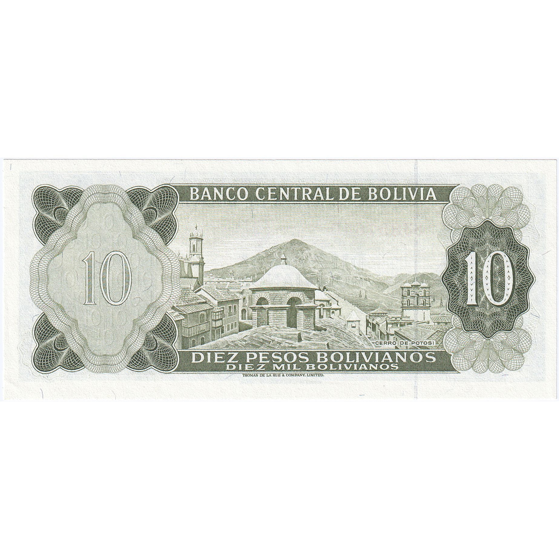 10 Pesos Bolivianos, L.1962, Bolivia, 1962-07-13, KM:154a, UNC