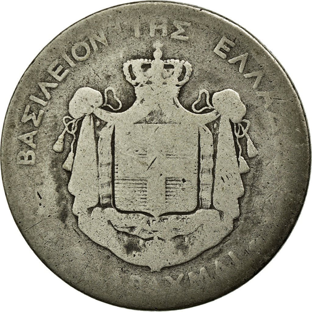 Greece, George I, 2 Drachmai, 1873, Paris, Silver, VG(8-10), KM:39