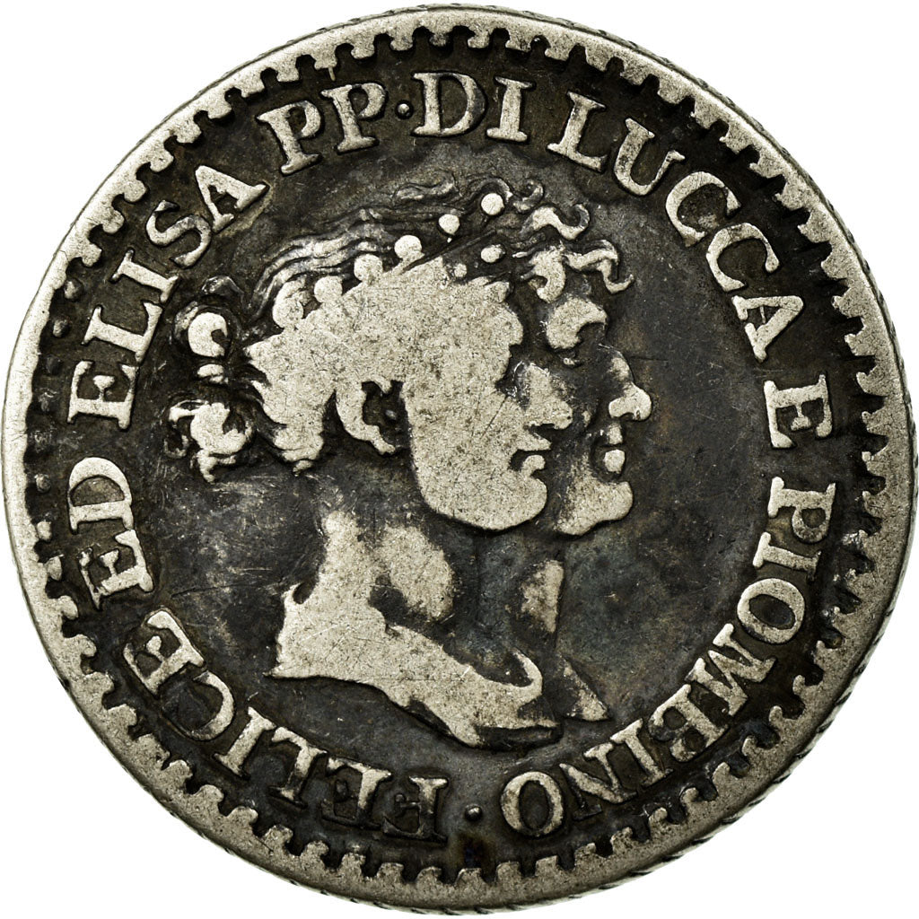 États italiens, LUCCA, Franco, 1808, Argent, TB, KM:23