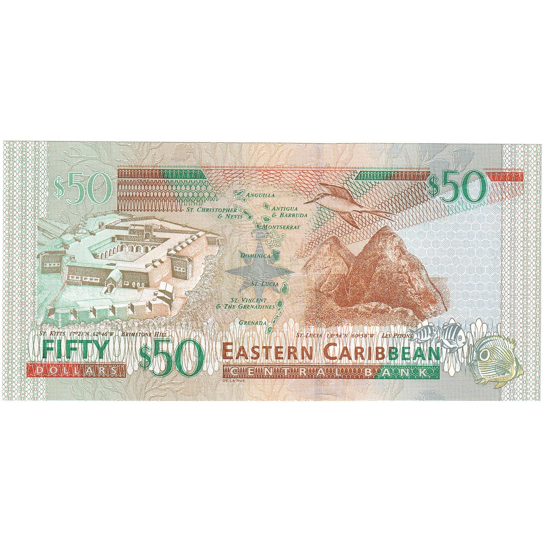 Billet, Etats des caraibes orientales, 50 Dollars, Undated (2003), KM:45m, NEUF
