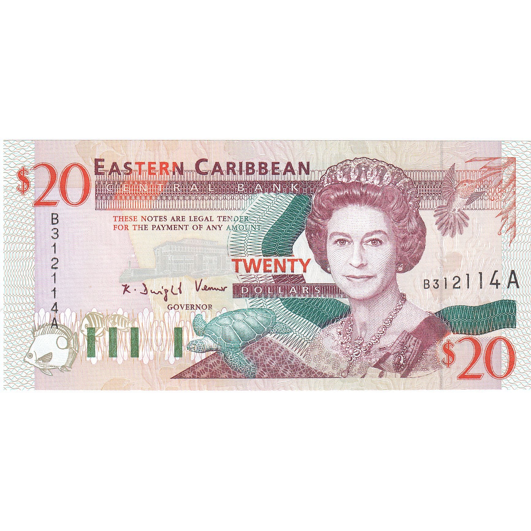 Państwa Wschodnich Karaibów, 20 Dollars, KM:39k, UNC(65-70)