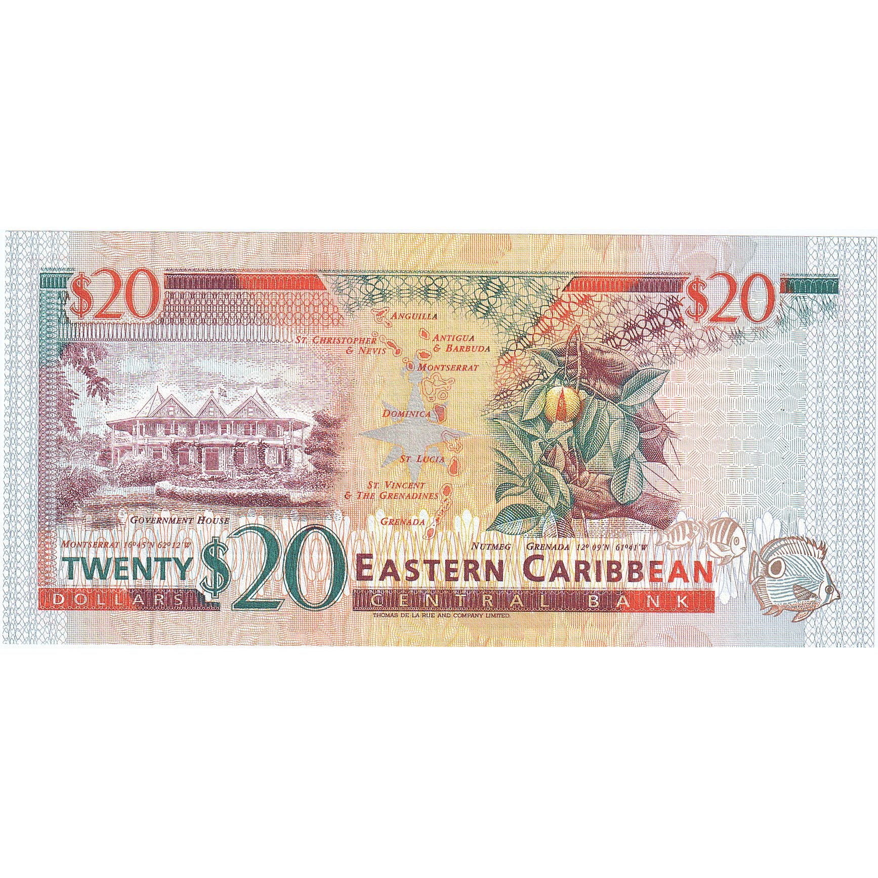 Państwa Wschodnich Karaibów, 20 Dollars, KM:39k, UNC(65-70)