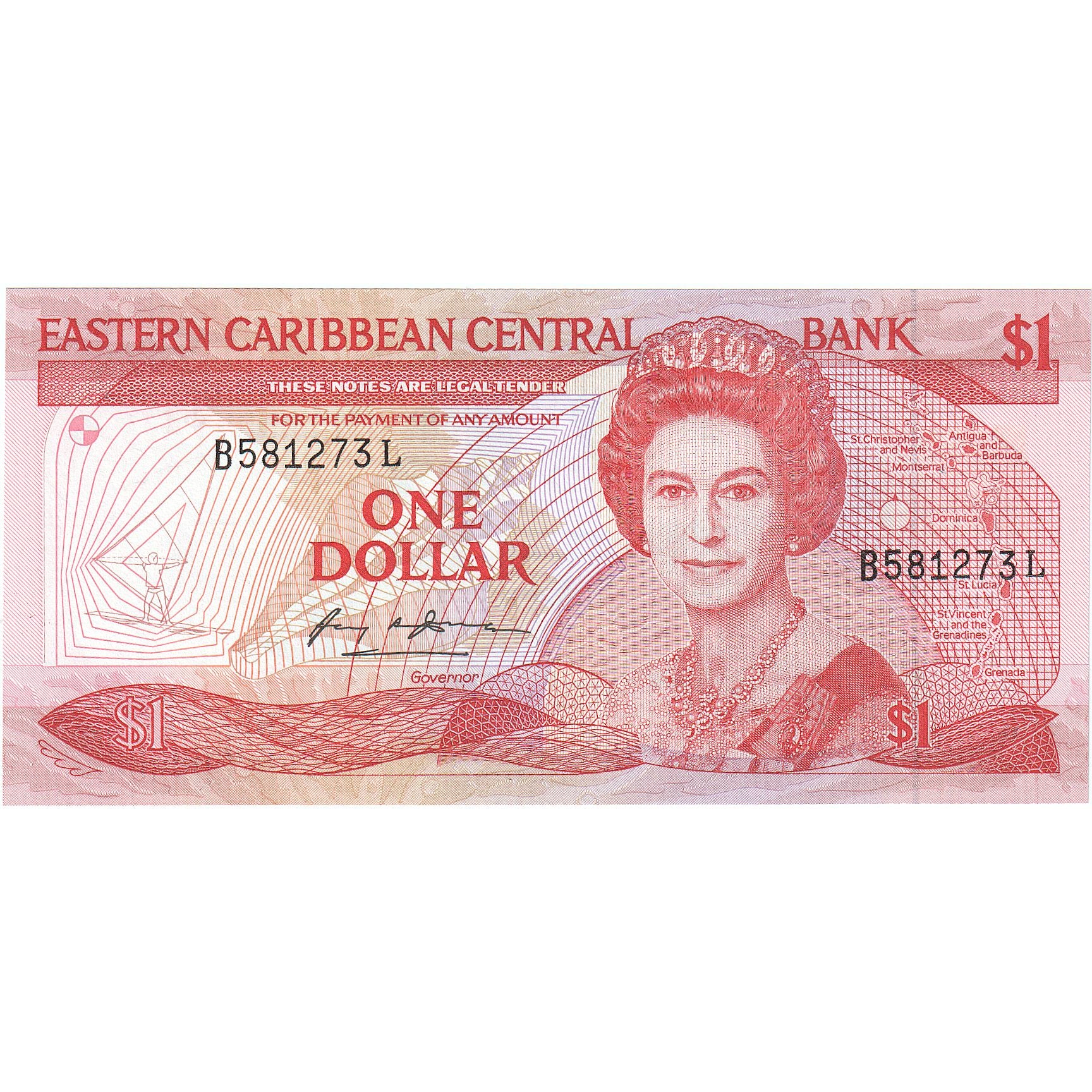Etats des caraibes orientales, 1 Dollar, NEUF