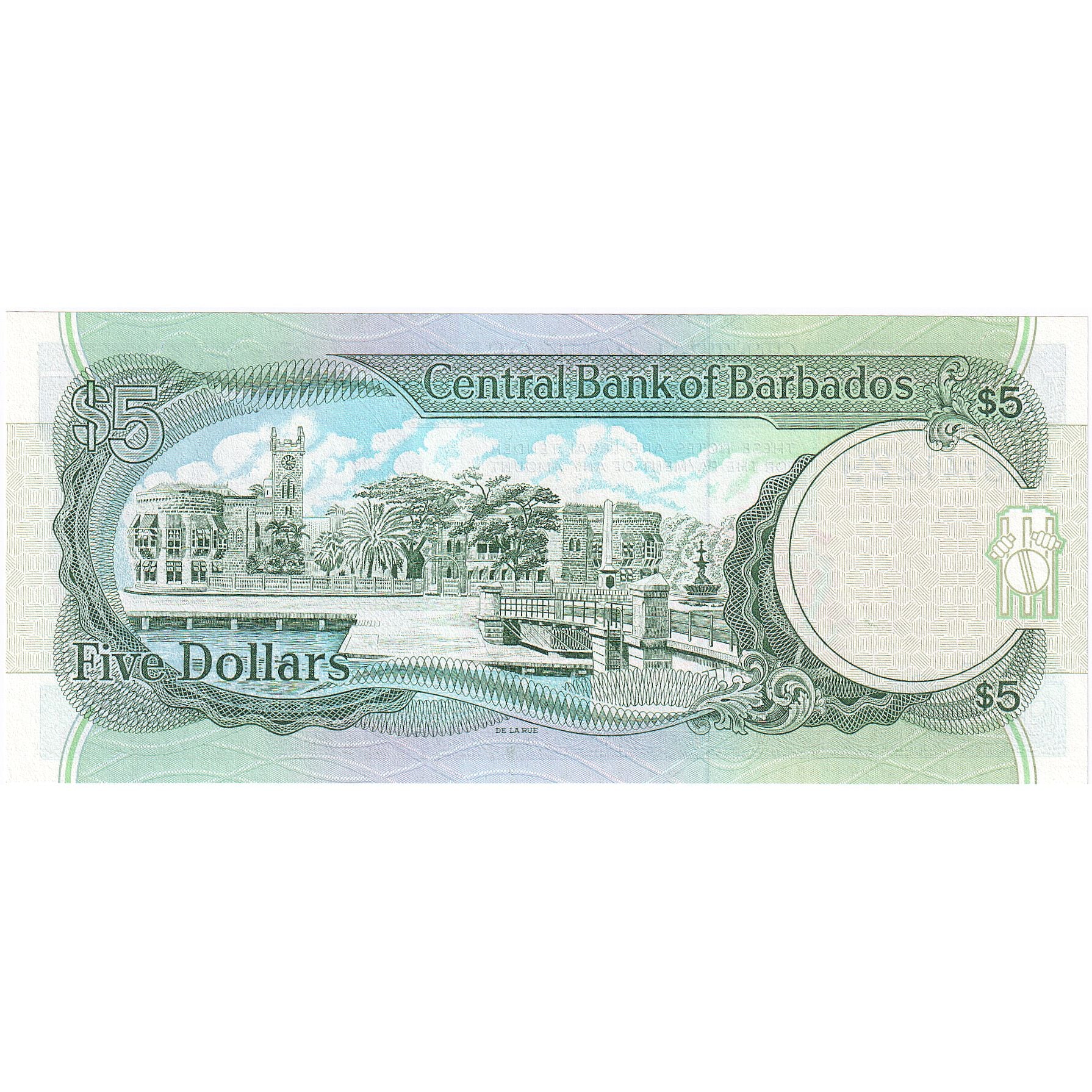 Barbados, 5 Dollars, UNC(65-70)