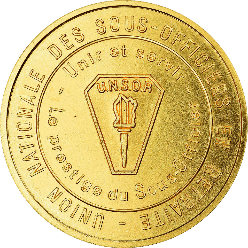France, Medal, Reconnaissance des Sous-Officiers en Retraite, MS(63), Gilt