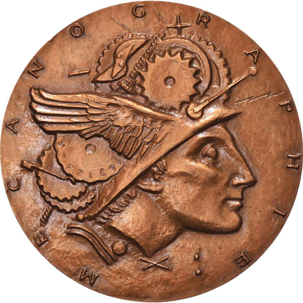 Francia, medalla, Mécanographie, Industry, 1959, A. Guzman, SC, Bronce